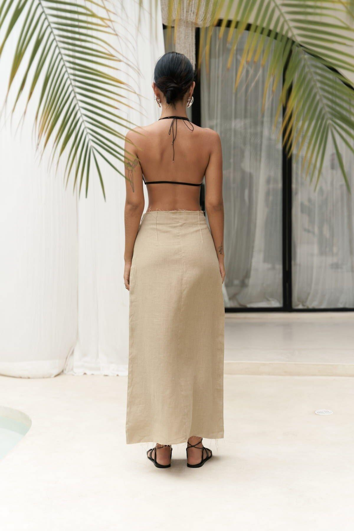 Samir Khaki Skirt 