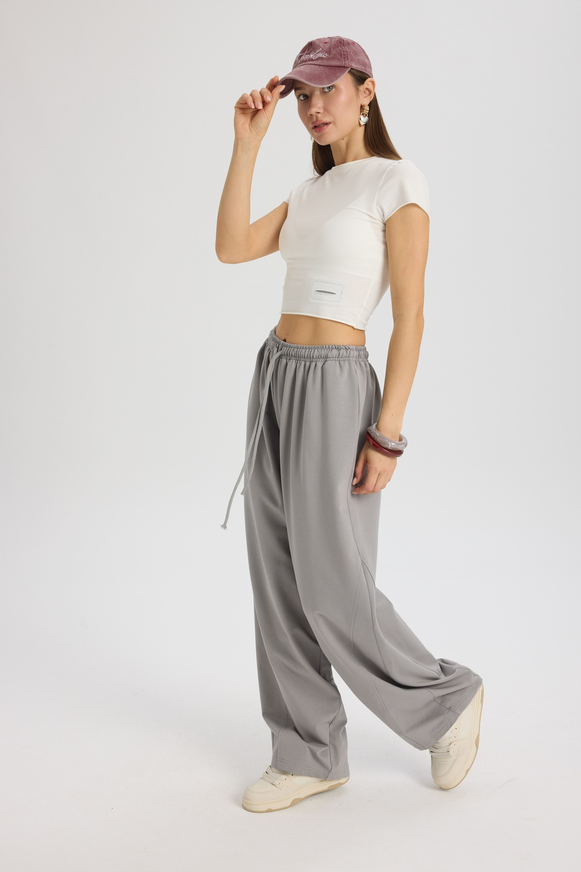 Scarlet Duman Crop Eşofman Takım