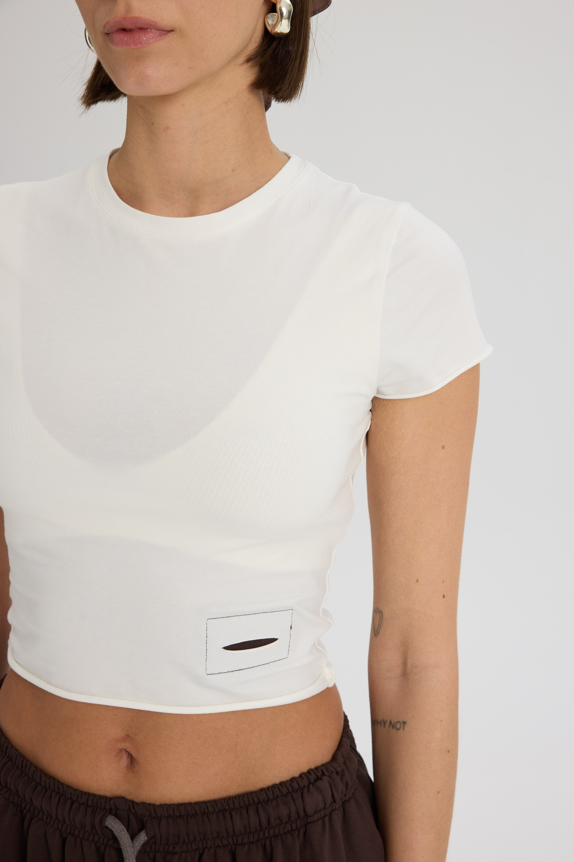 Scarlet Kahve Crop Eşofman Takım