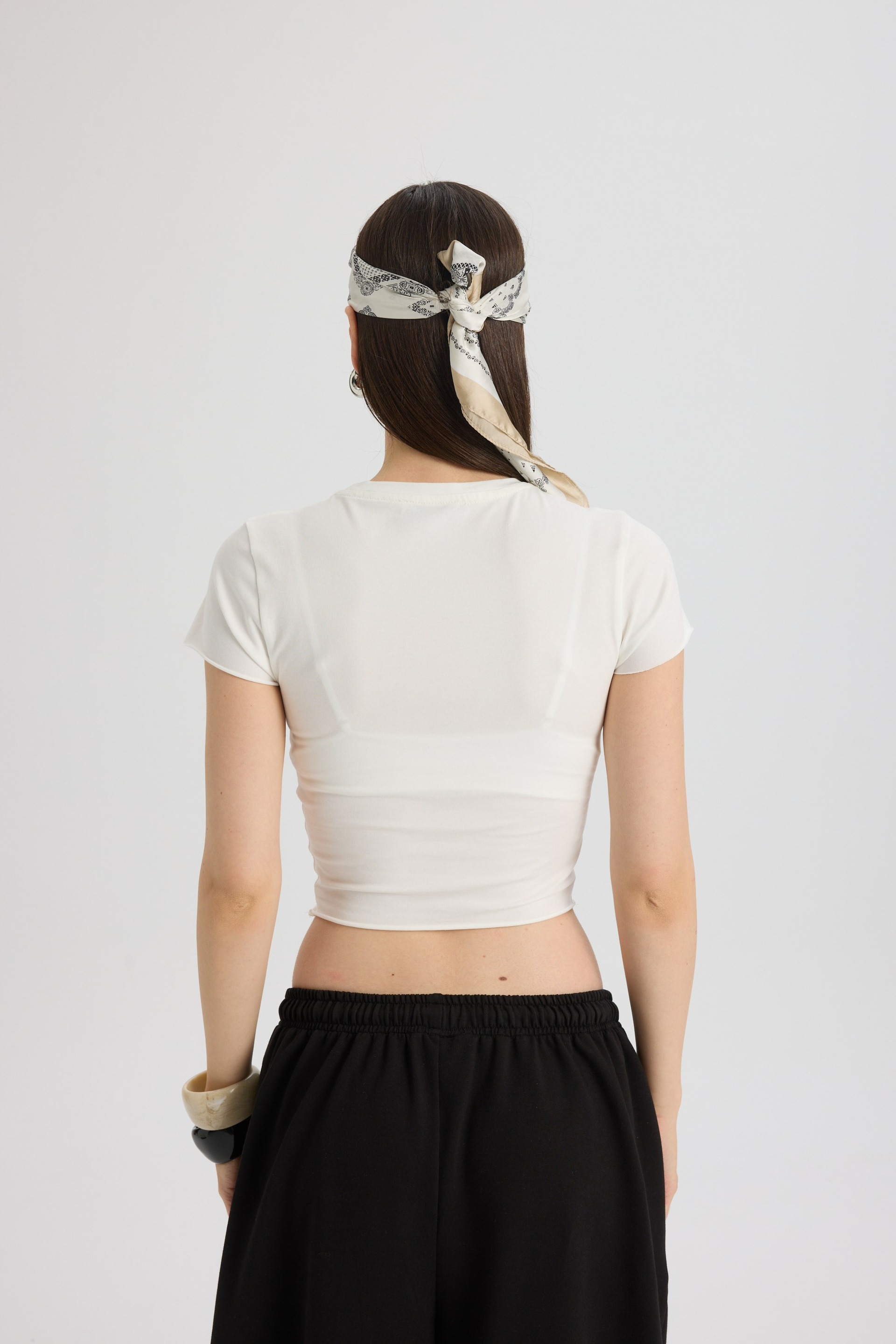 Scarlet Siyah Crop Eşofman Takım