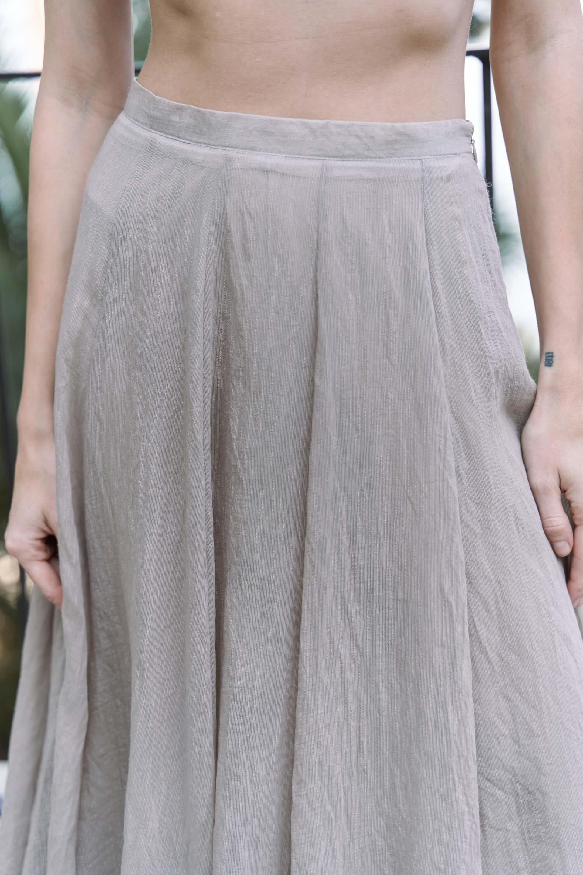 Seonag Volanlı Vizon Uzun Etek