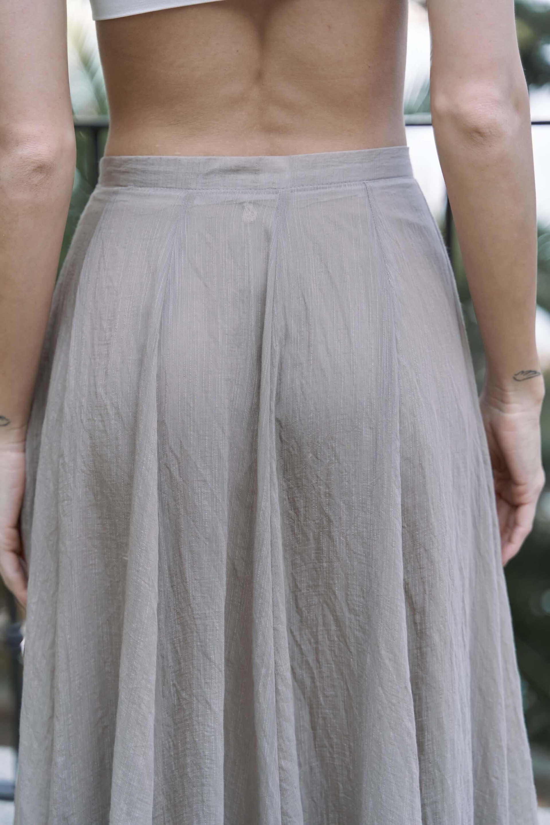 Seonag Volanlı Vizon Uzun Etek