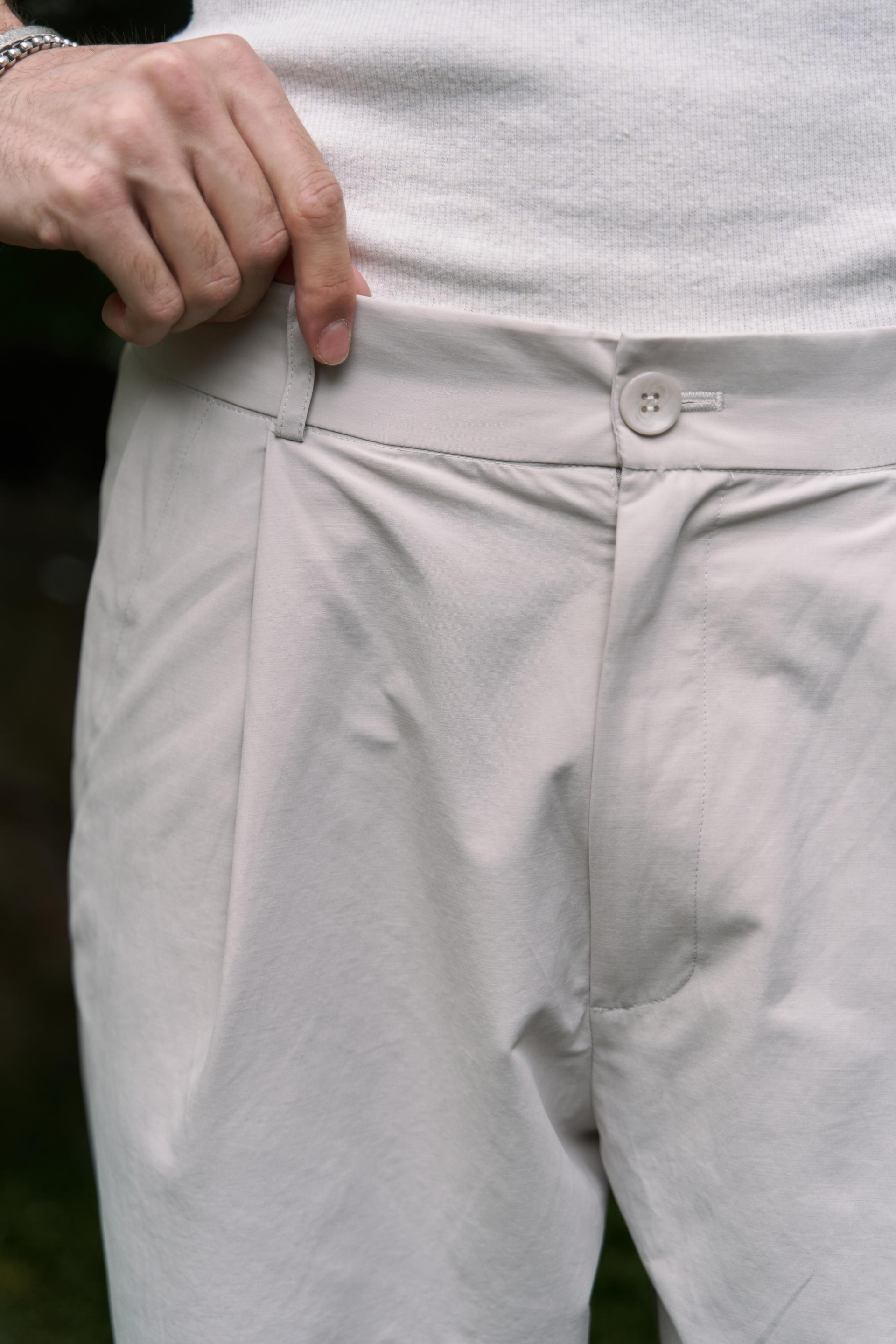 Sergio Düğmeli Gri Erkek Pantolon