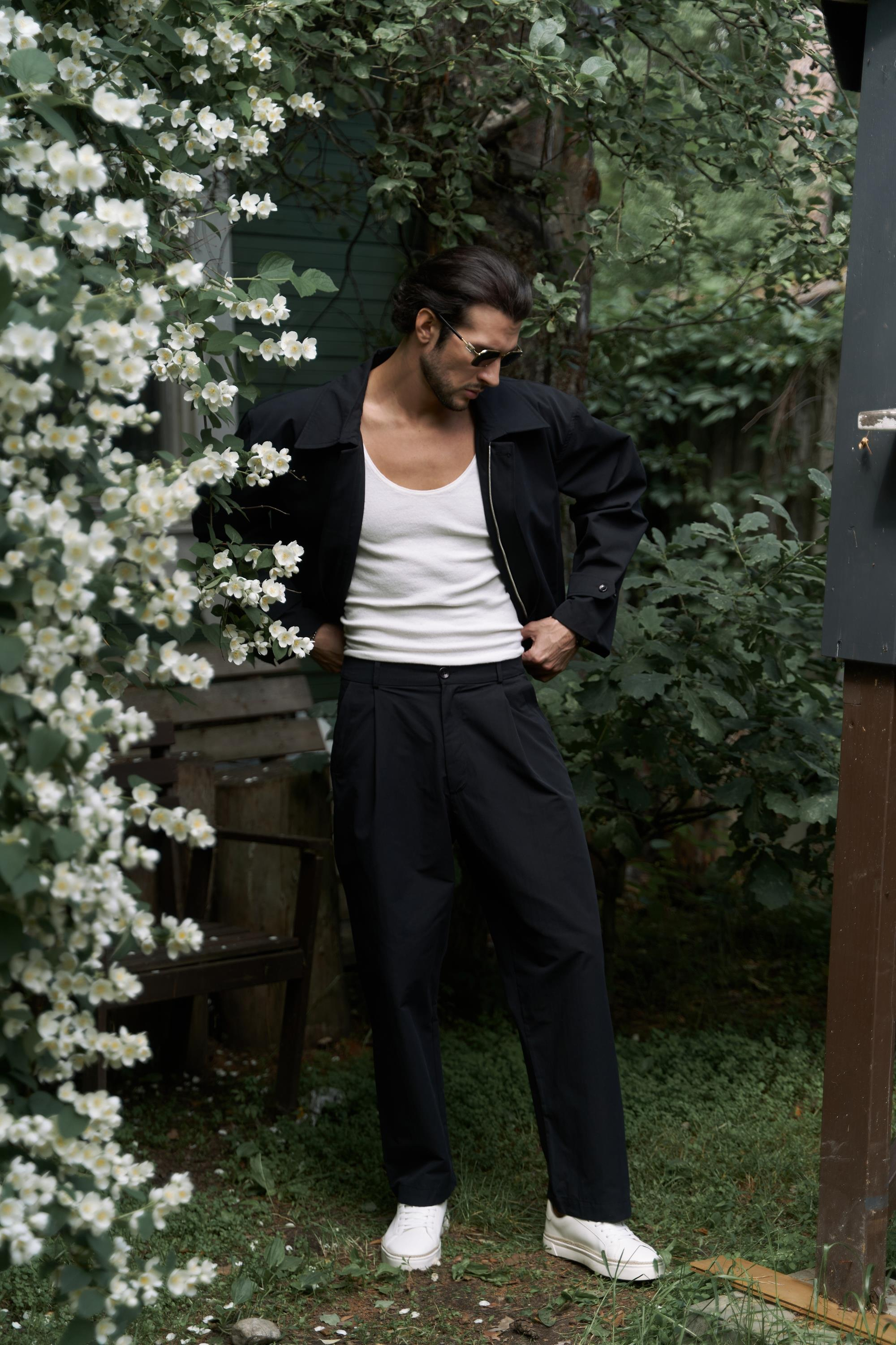 Sergio Düğmeli Siyah Erkek Pantolon