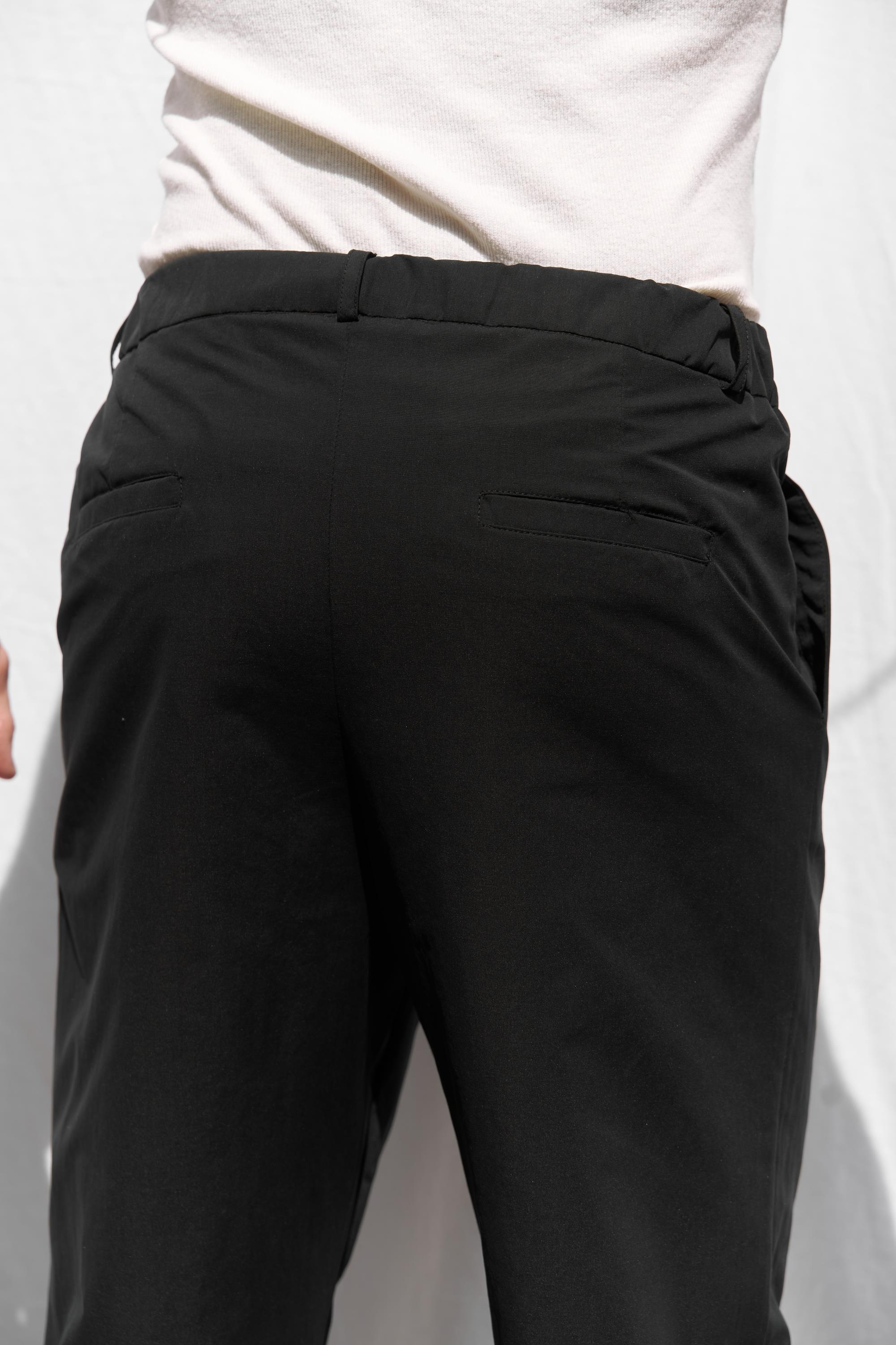 Sergio Düğmeli Siyah Erkek Pantolon