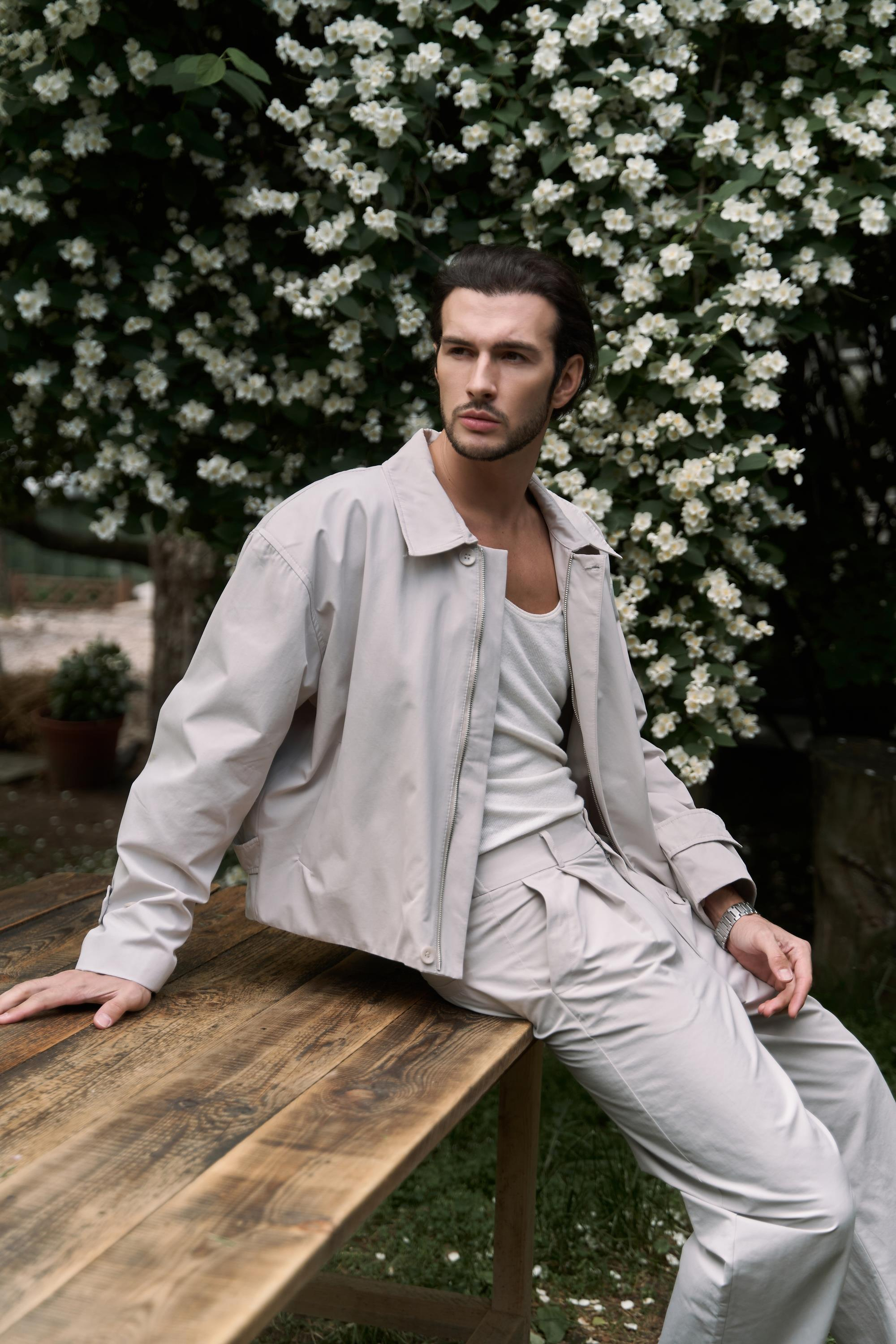 Sergio Kemer Detay Gri Erkek Ceket