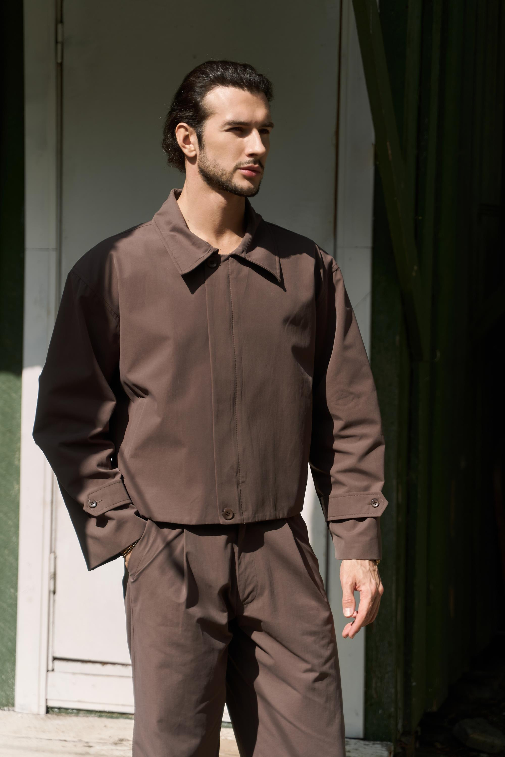 Sergio Kemer Detay Kahve Erkek Ceket