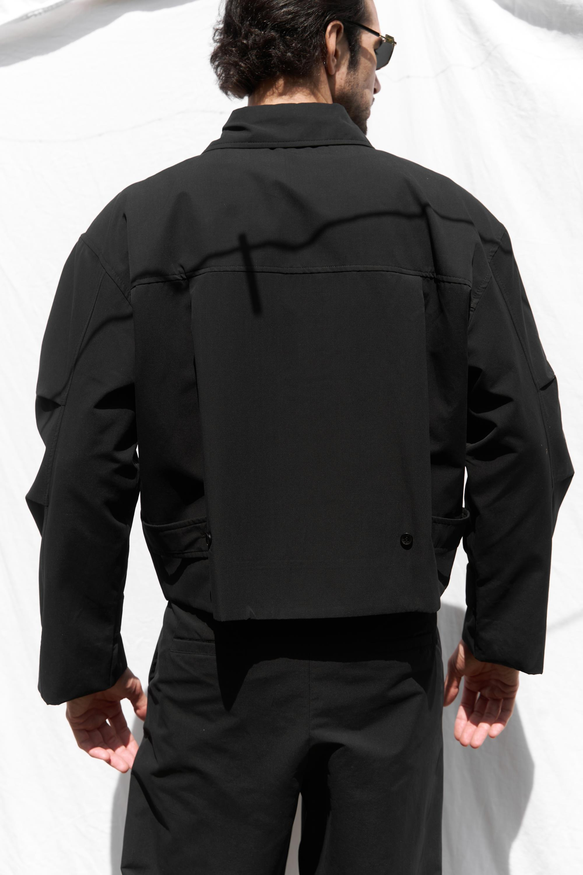 Sergio Kemer Detay Siyah Erkek Ceket