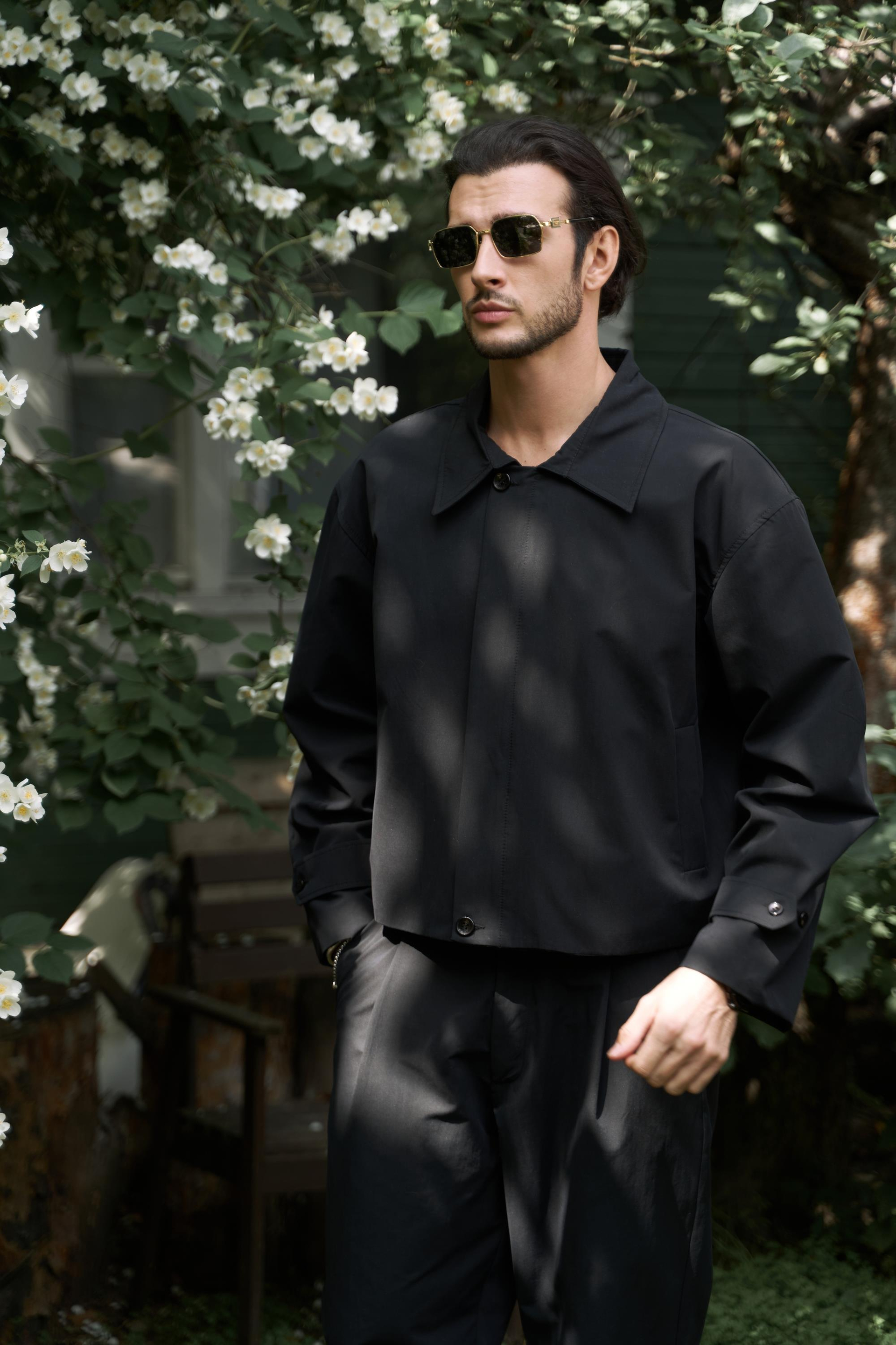 Sergio Kemer Detay Siyah Erkek Ceket