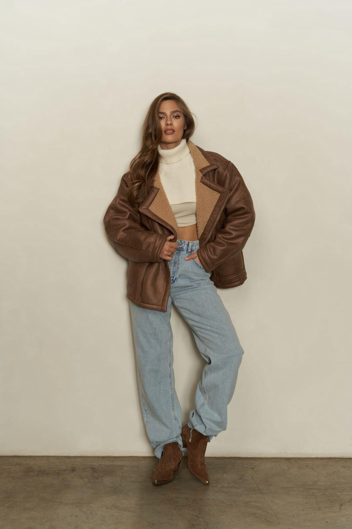 Shelby Light Brown Fur Coat