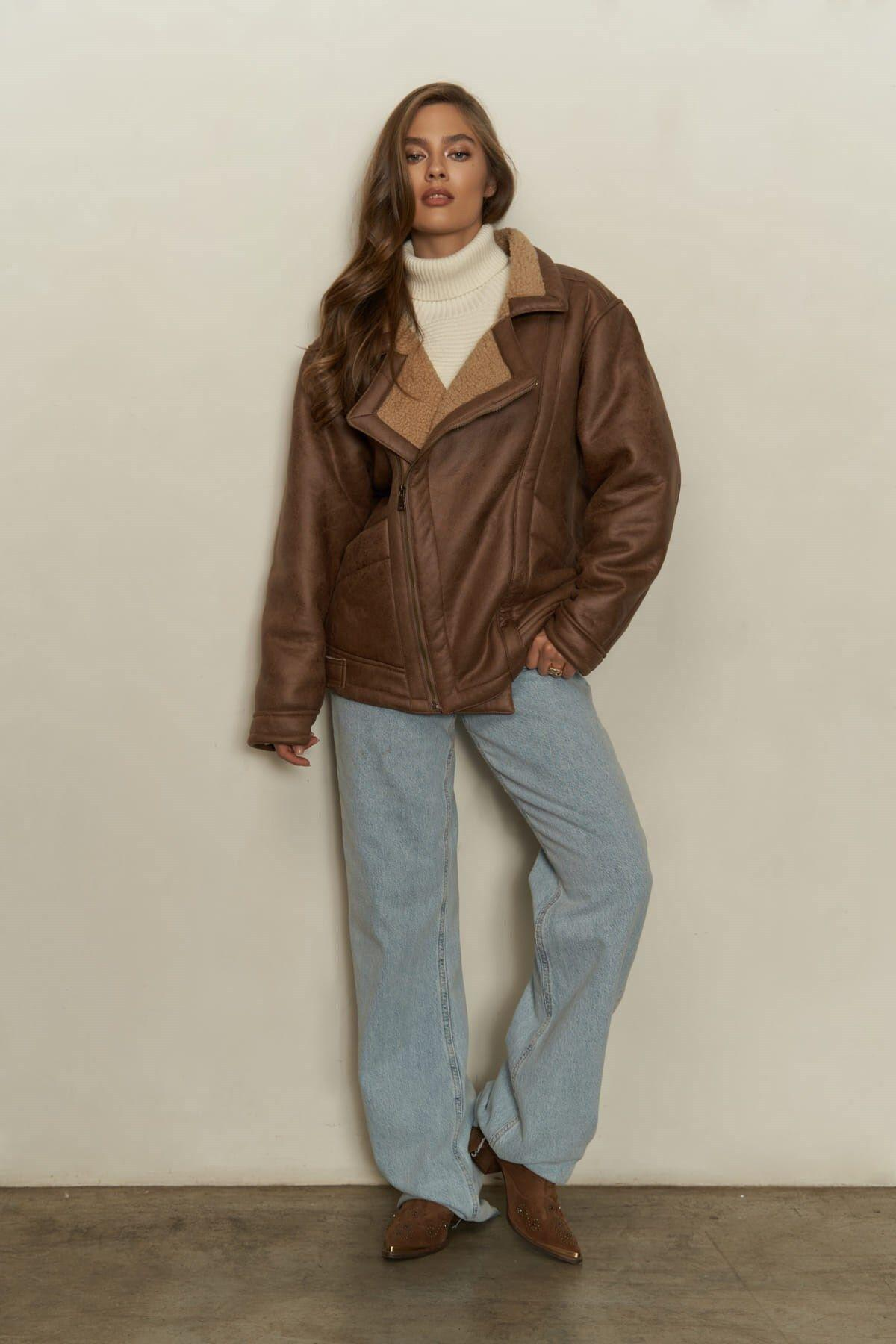 Shelby Light Brown Fur Coat