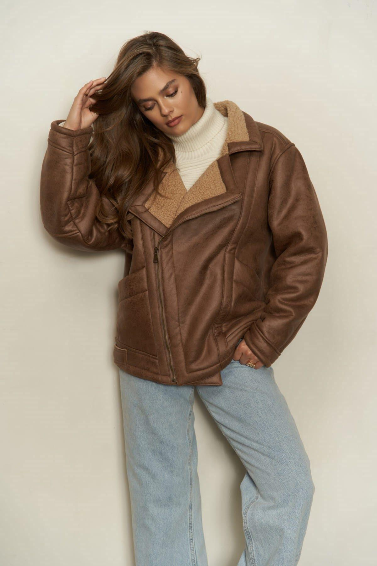 Shelby Light Brown Fur Coat
