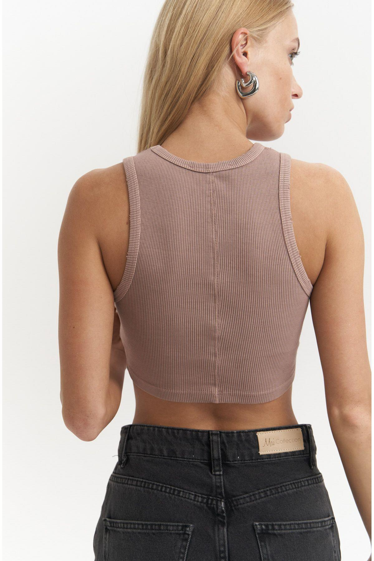 Shoulder Lilac Crop