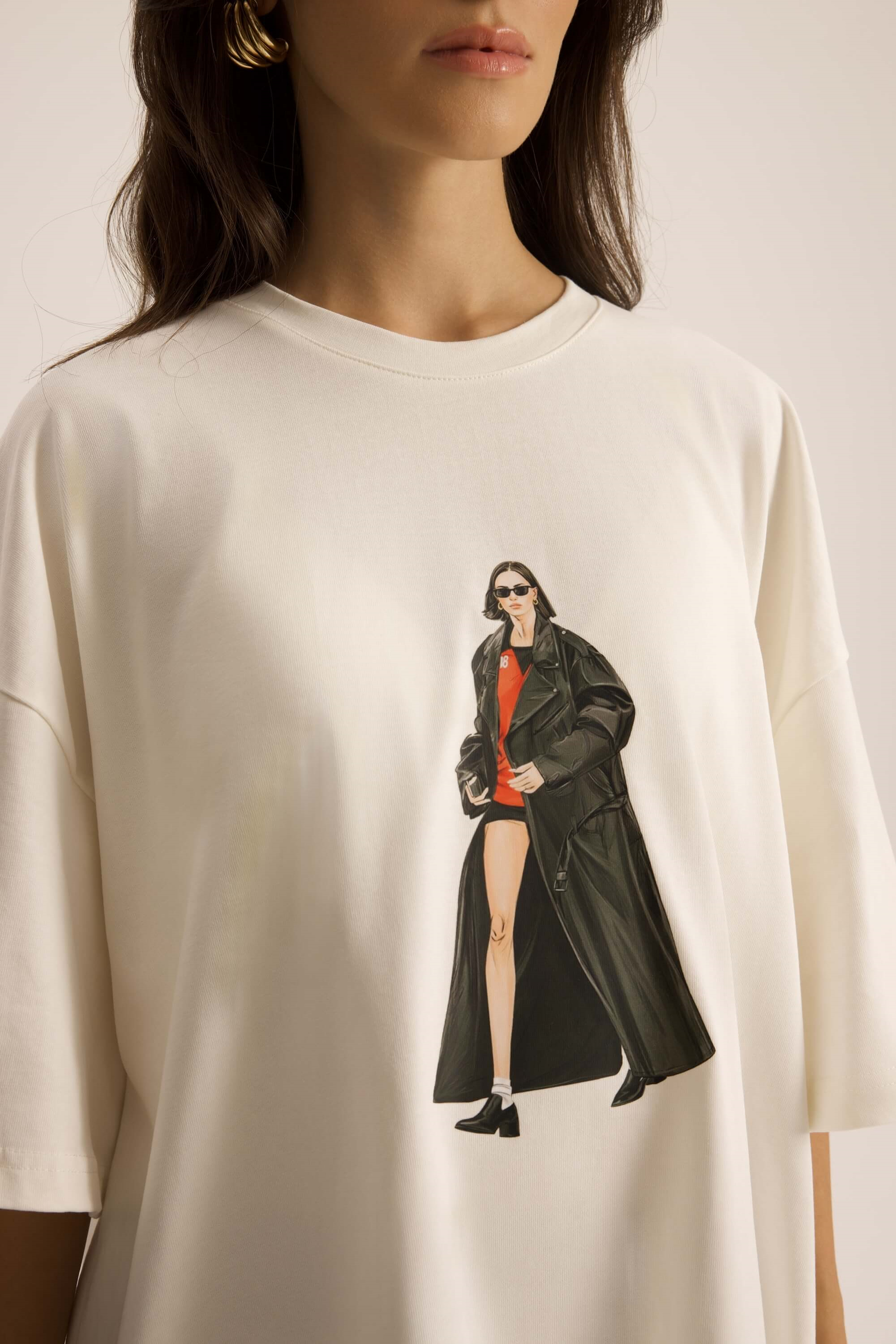 Simone Oversize Beyaz T-Shirt