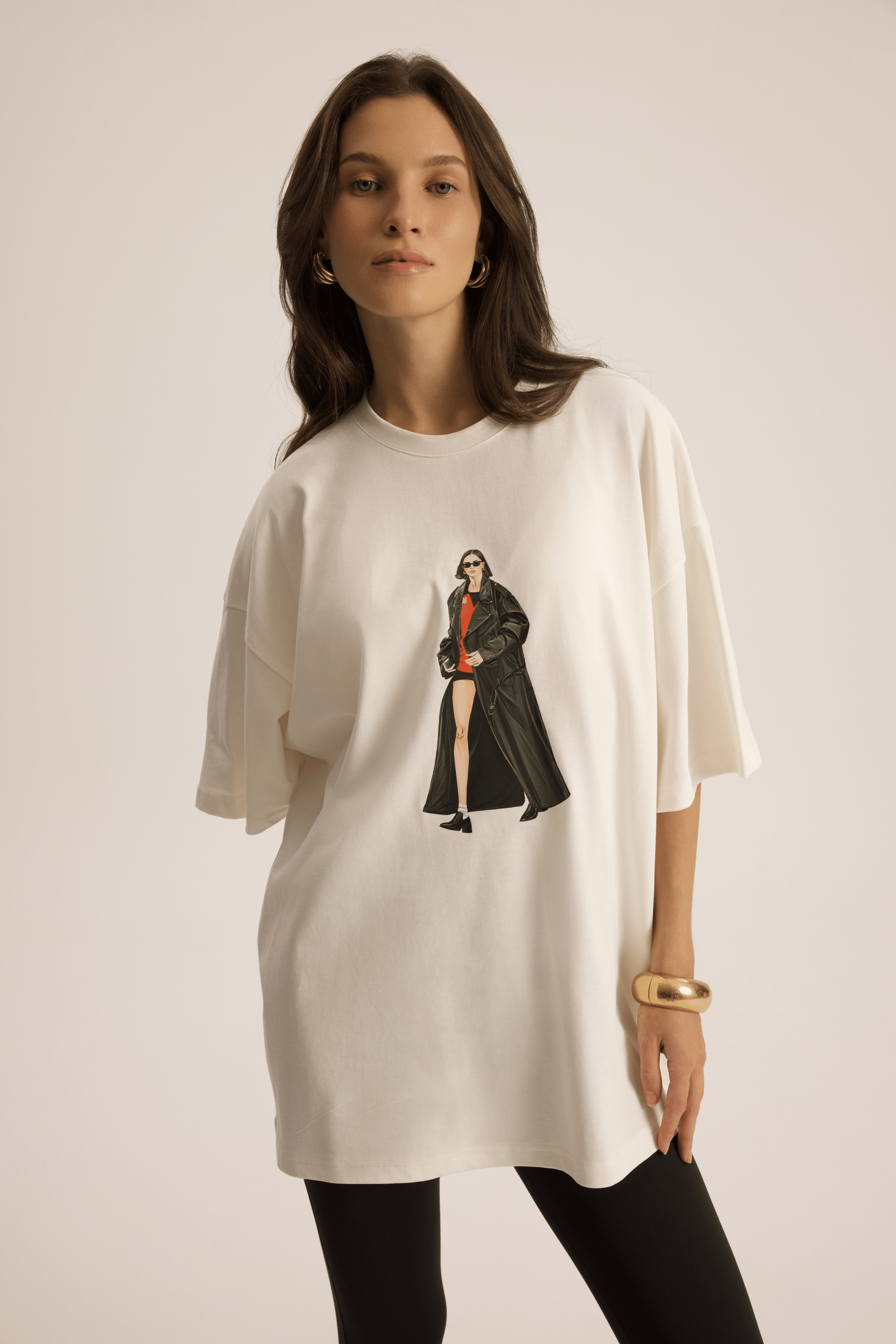 Simone Oversize Beyaz T-Shirt