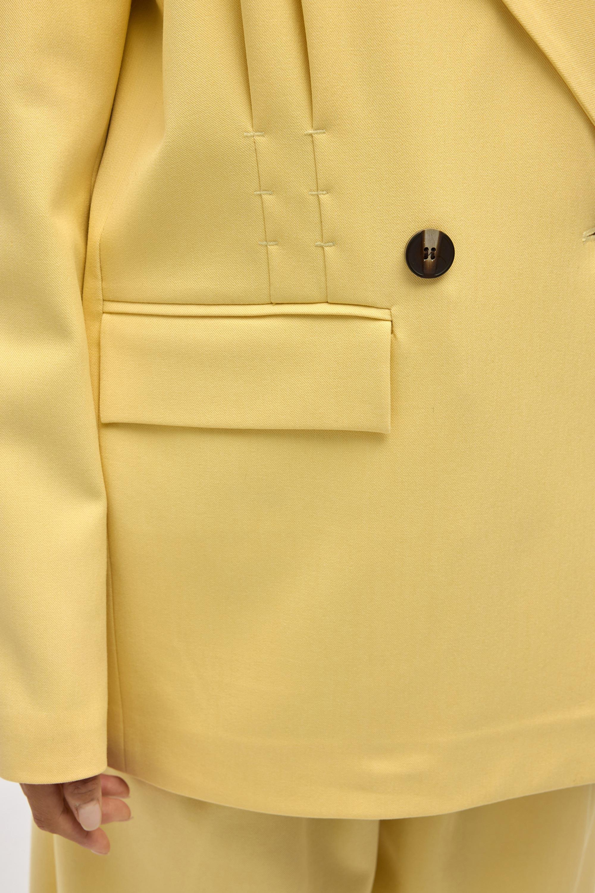 Solvei Pile Detay Sarı Blazer