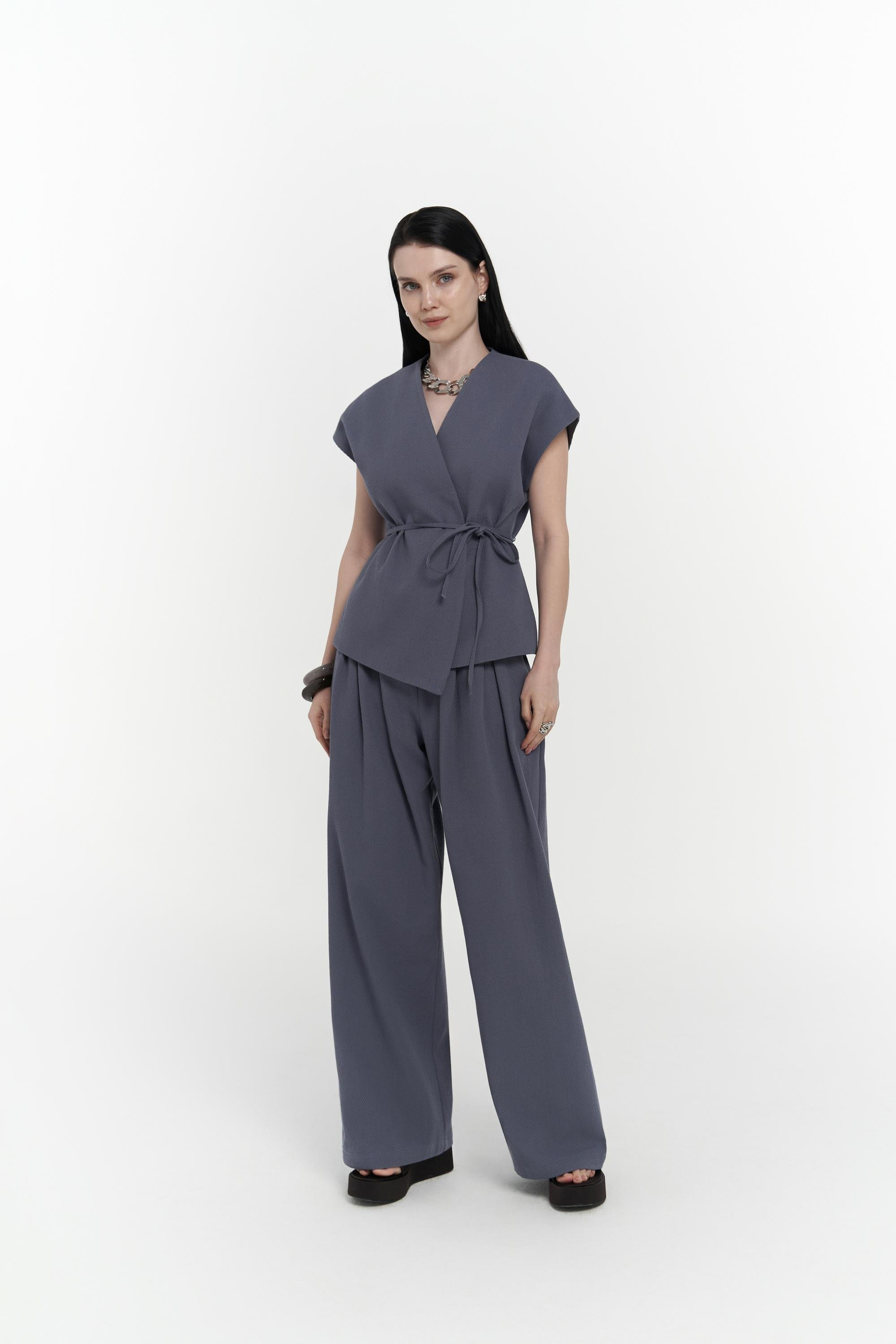 Sorrenio İndigo Yelek Pantolon Takım