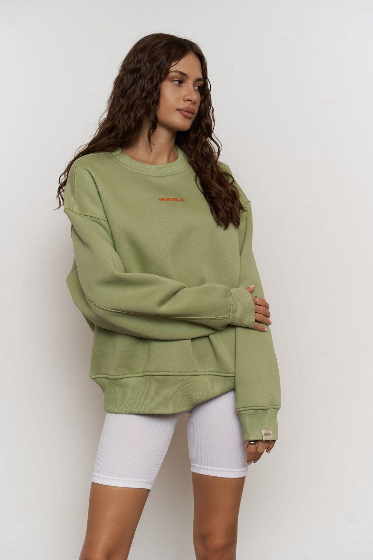 Street Studios Almond Green Oversize Sweatshirt