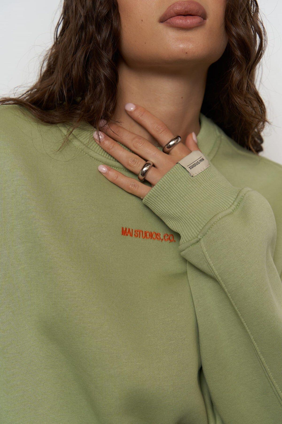 Street Studios Almond Green Oversize Sweatshirt