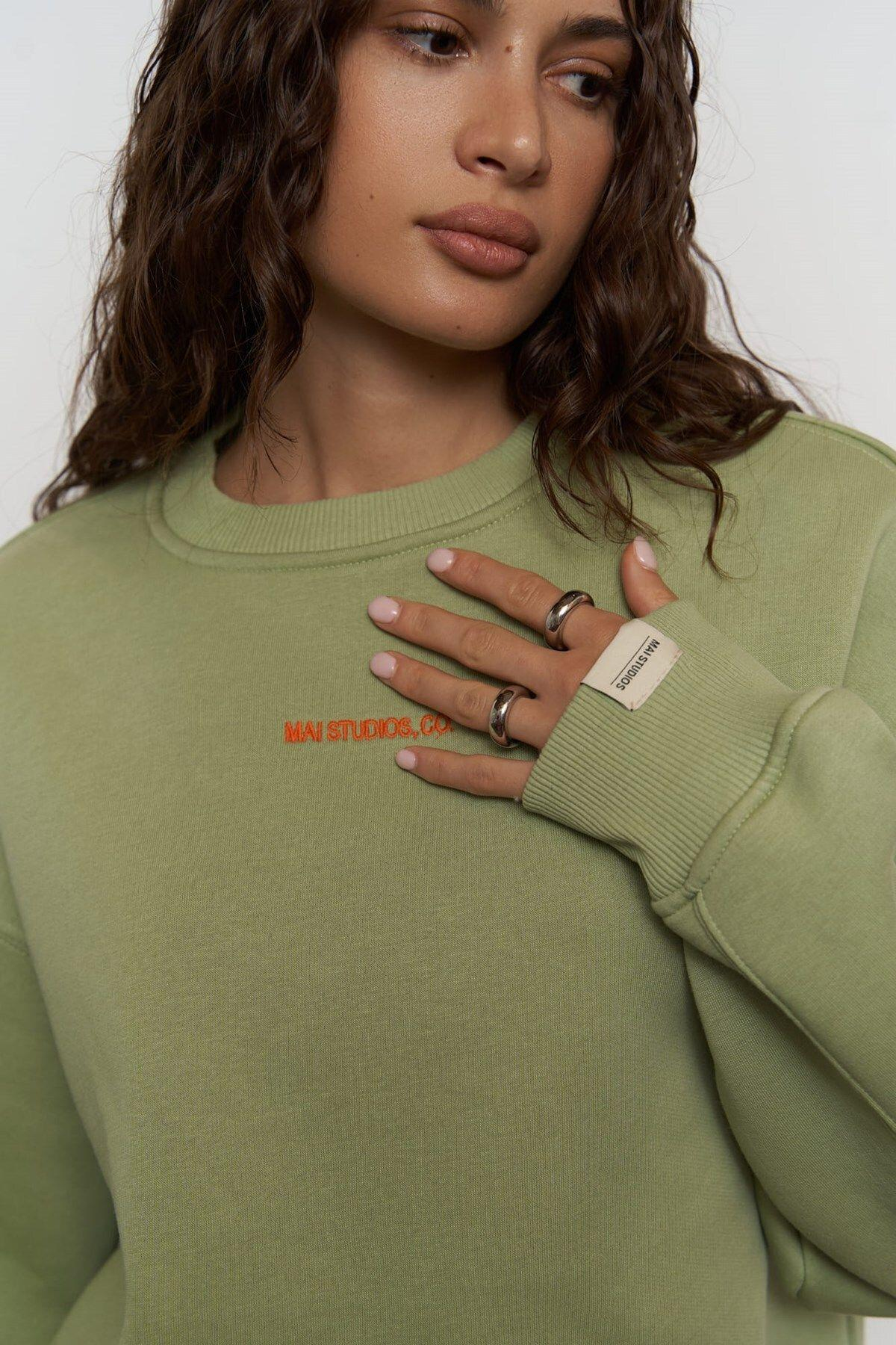 Street Studios Almond Green Oversize Sweatshirt