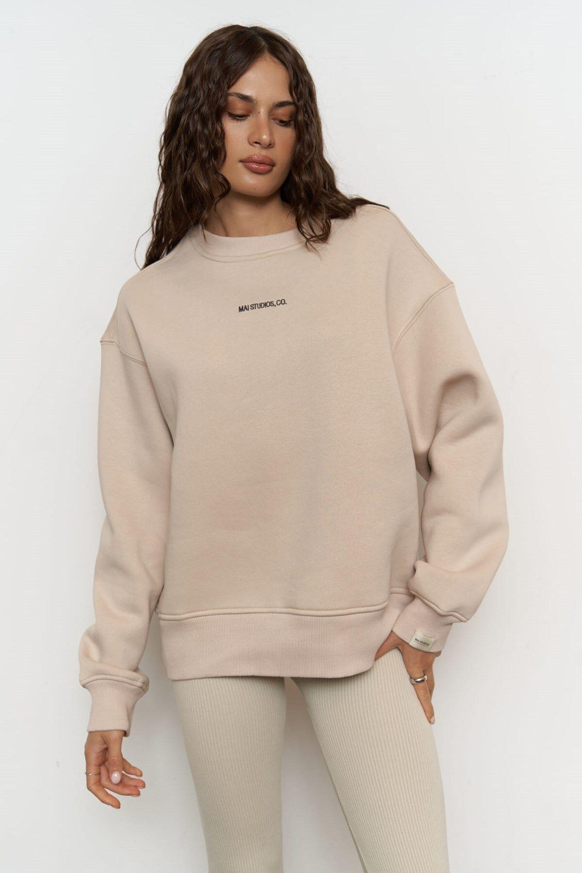 Street Studios Beige Oversize Sweatshirt