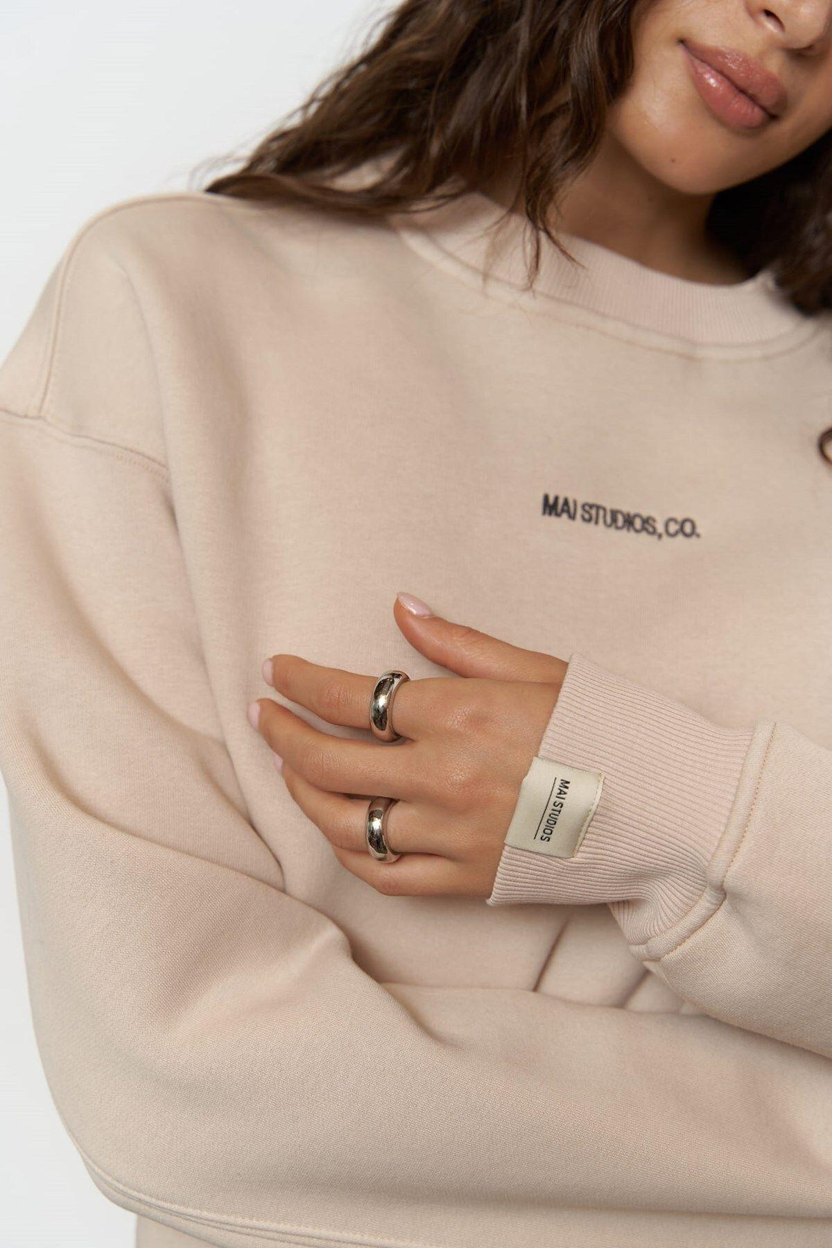 Street Studios Beige Oversize Sweatshirt
