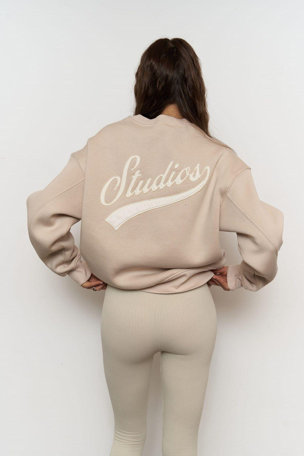 Street Studios Beige Oversize Sweatshirt