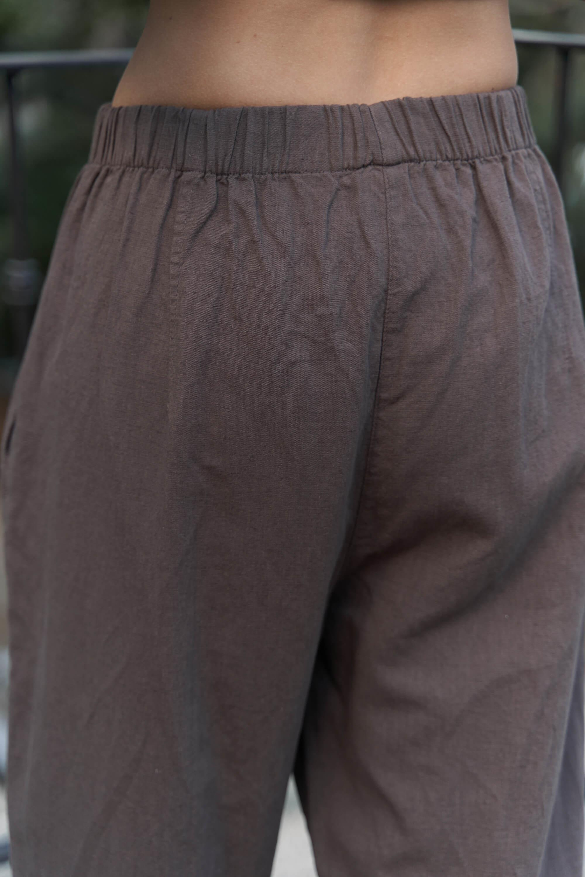 Struana Kruvaze Kahve Crop Pantolon Takım