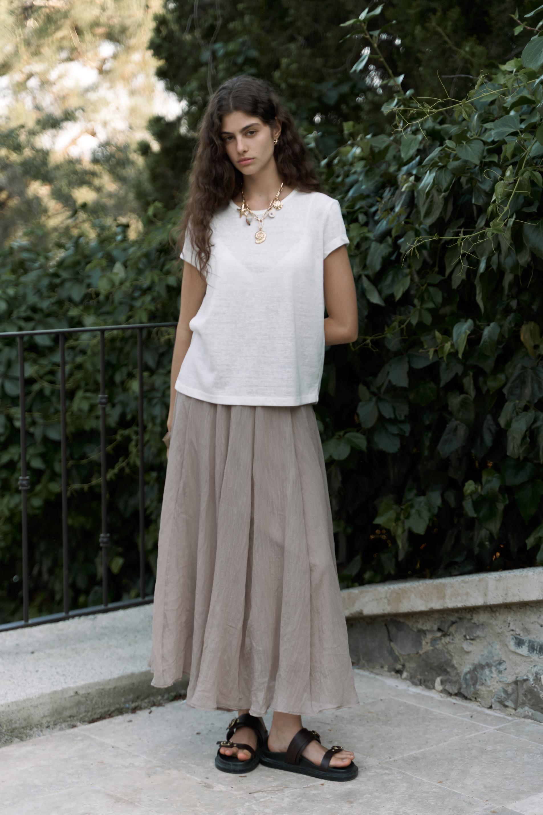 Suva Kısa Kol Ekru T-Shirt