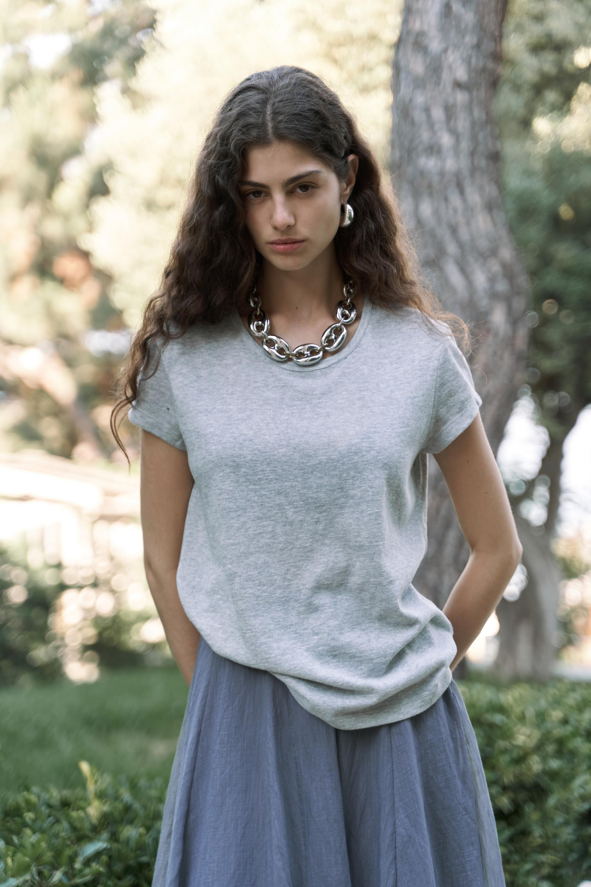 Suva Kısa Kol Gri T-Shirt