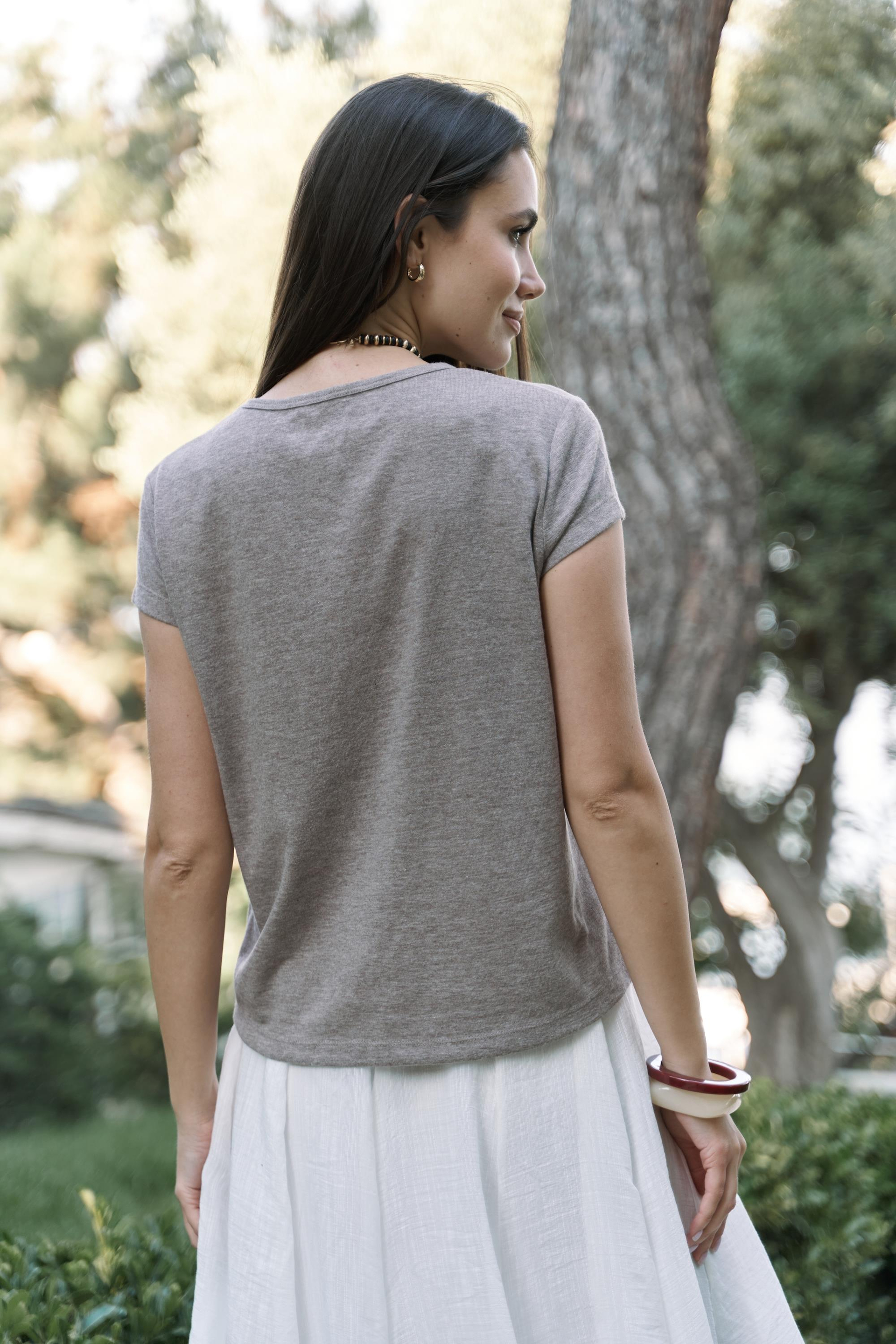 Suva Kısa Kol Vizon T-Shirt