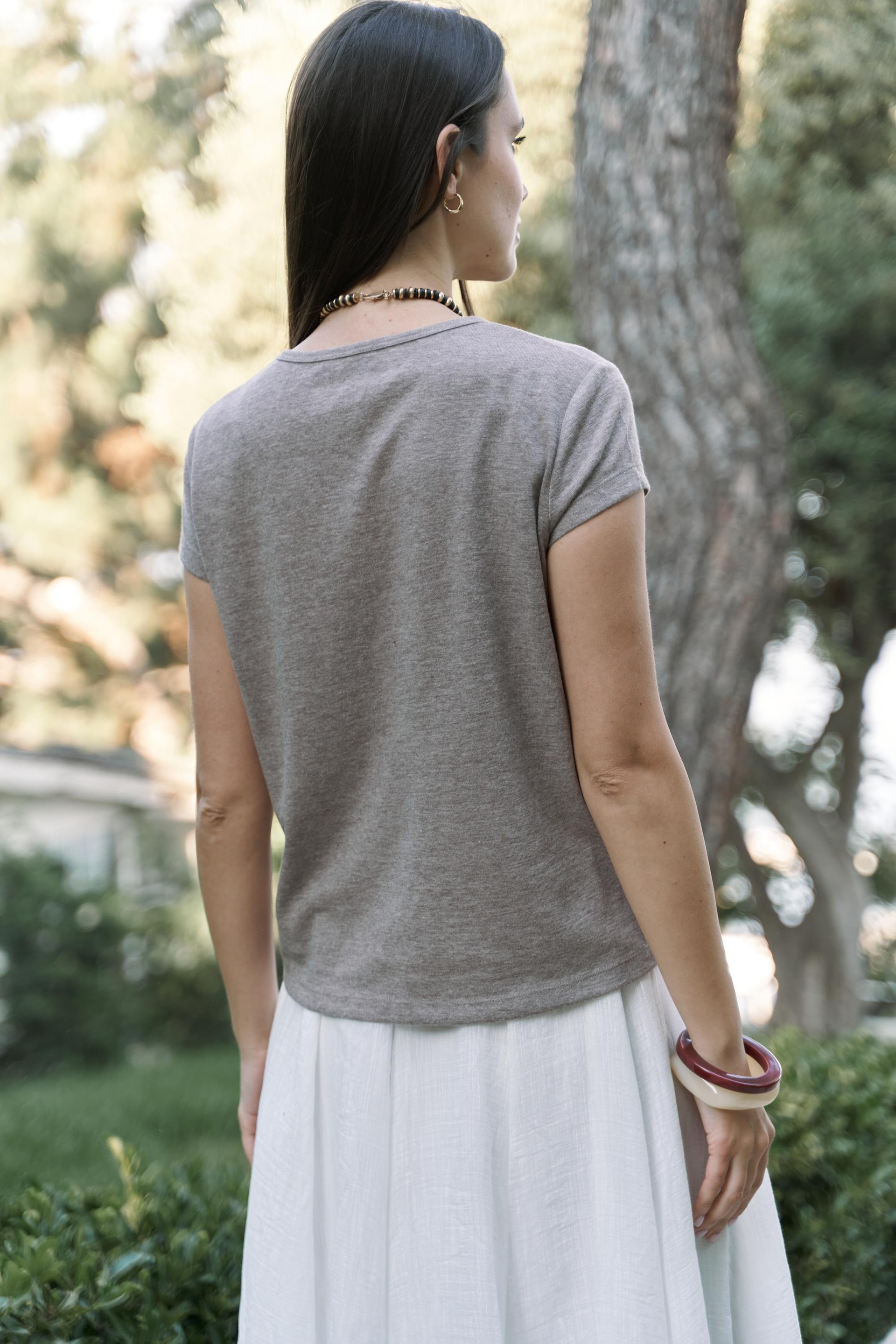 Suva Kısa Kol Vizon T-Shirt