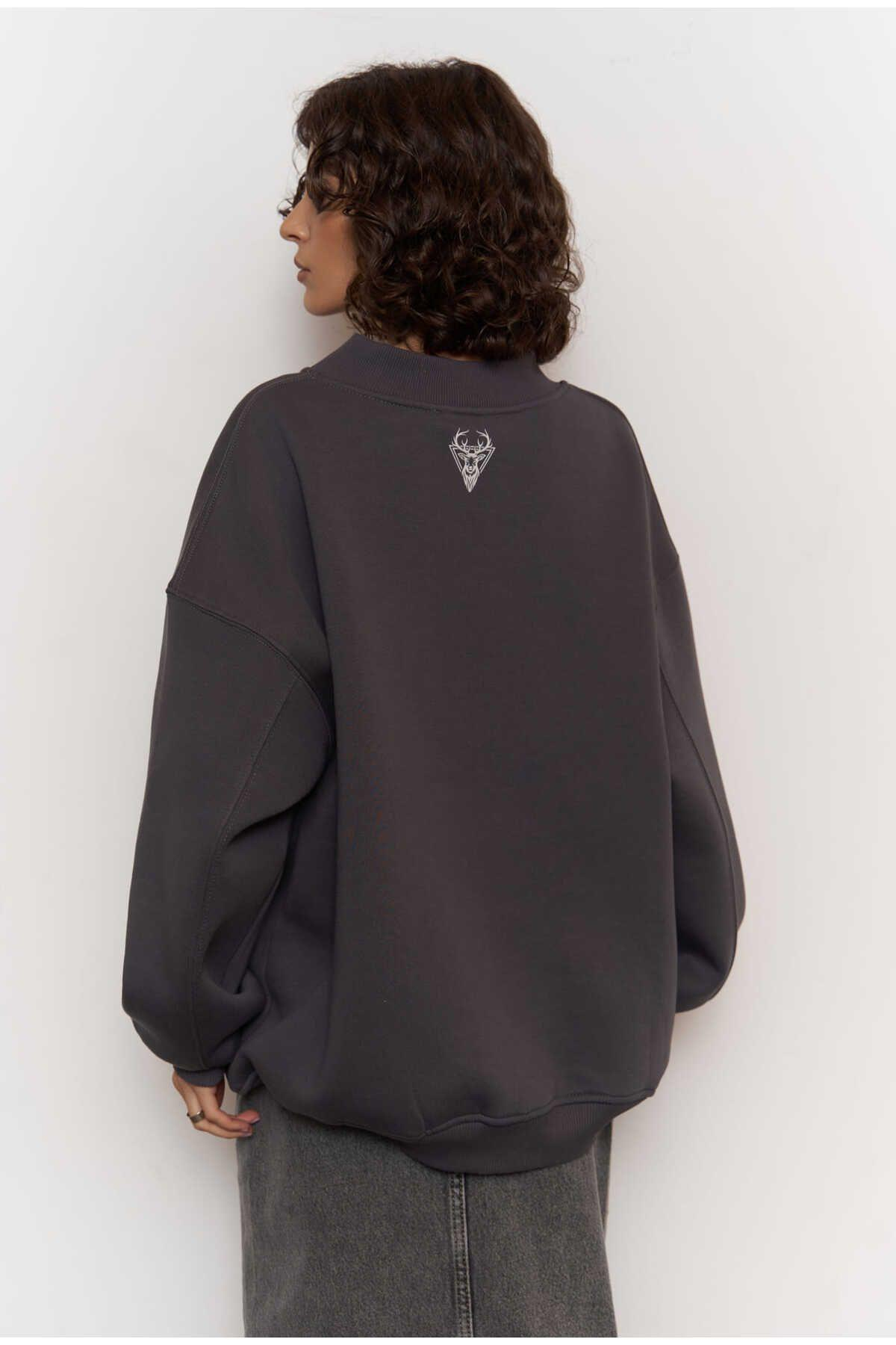 Mai Collection Taure Anthracit Unisex Oversize Sweatshirt