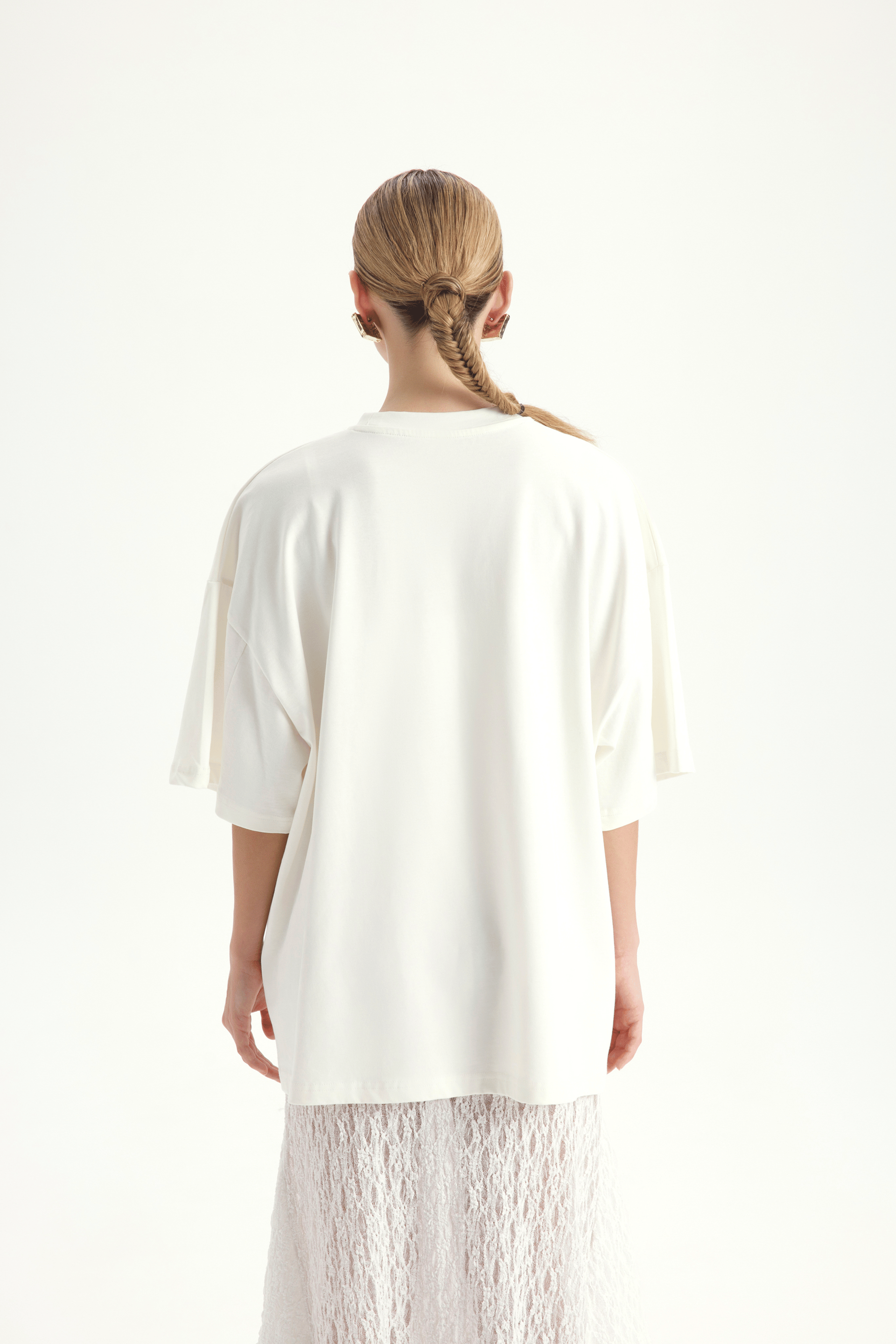Theory Oversize Beyaz T-Shirt