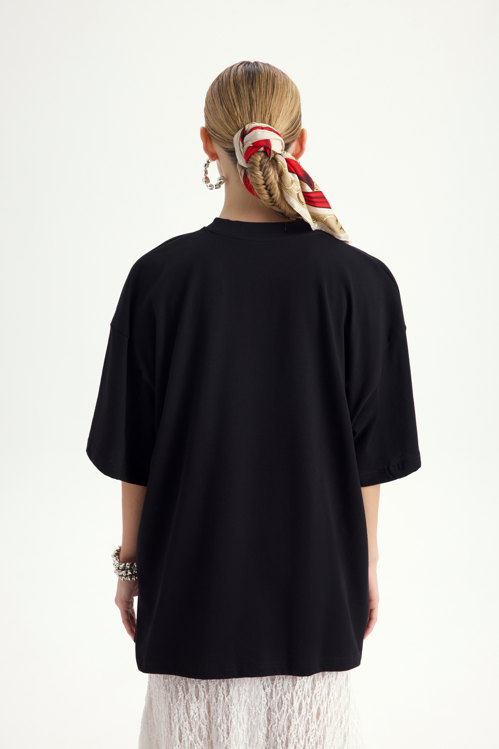 Theory Oversize Siyah T-Shirt