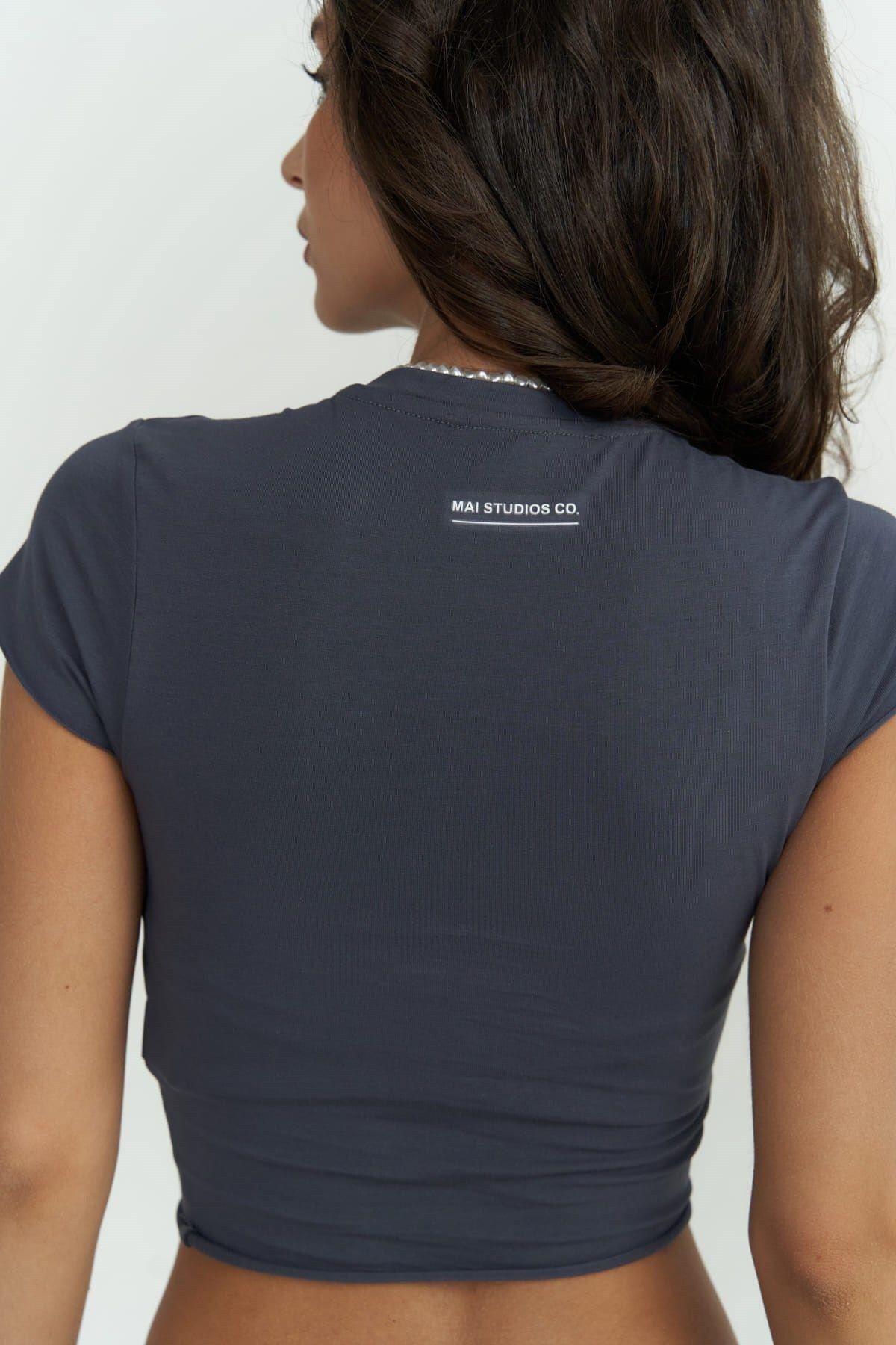 Mai Collection Toppin Anthracite Crop