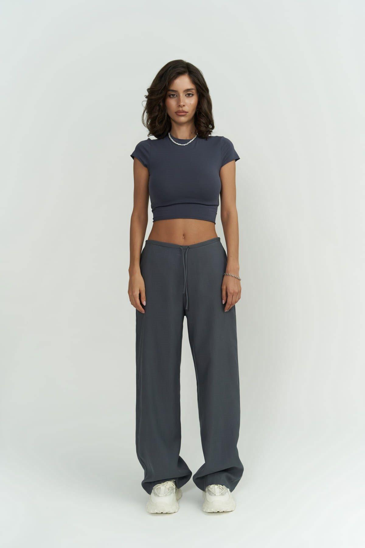 Mai Collection Toppin Anthracite Crop