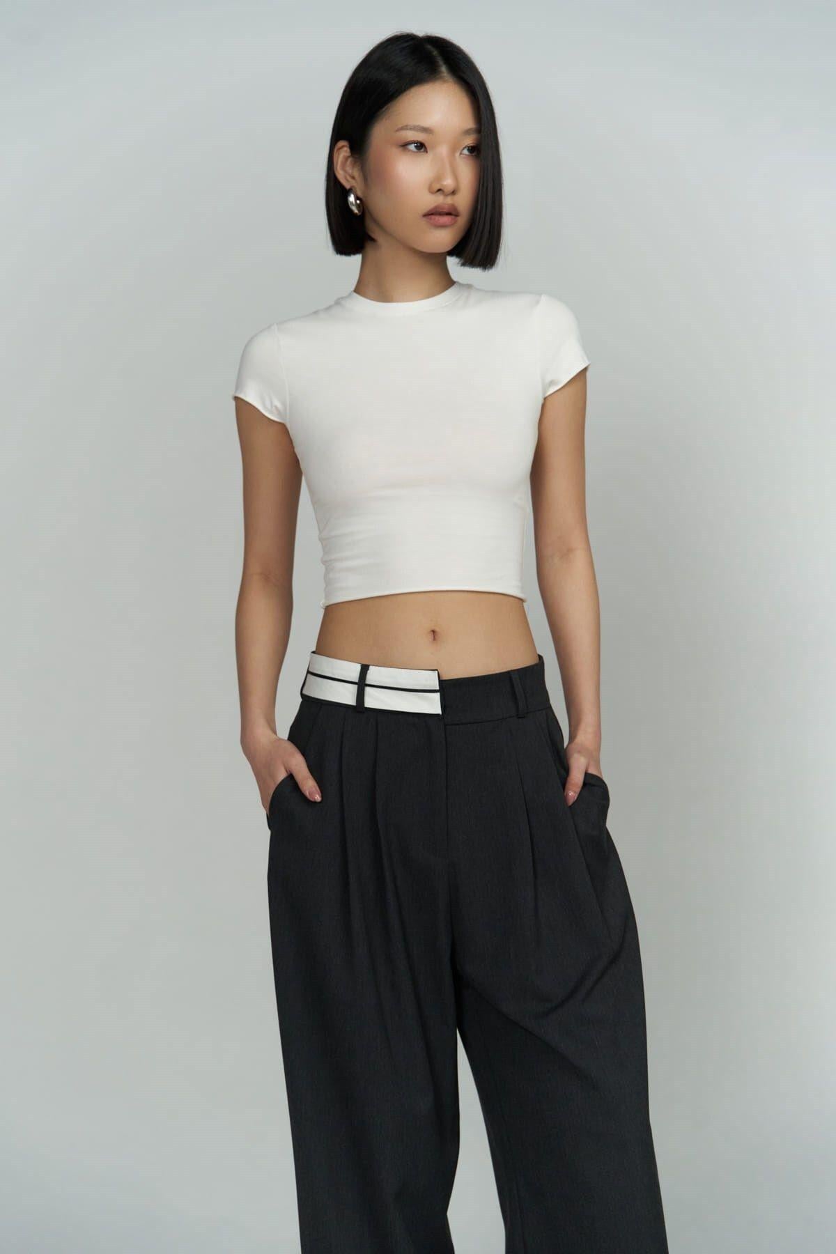 Mai Collection Toppin White Crop