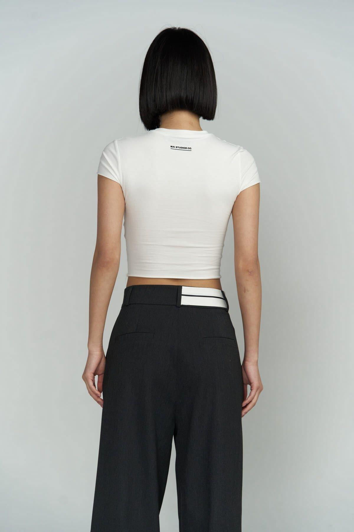 Mai Collection Toppin White Crop