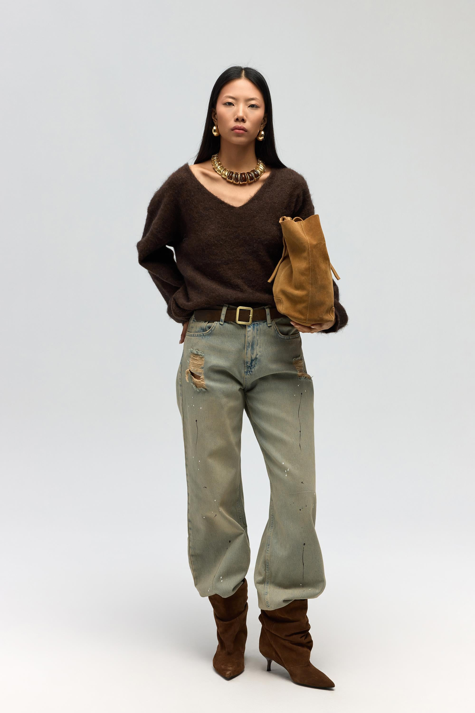 Touch Dusty Green Jean Pants