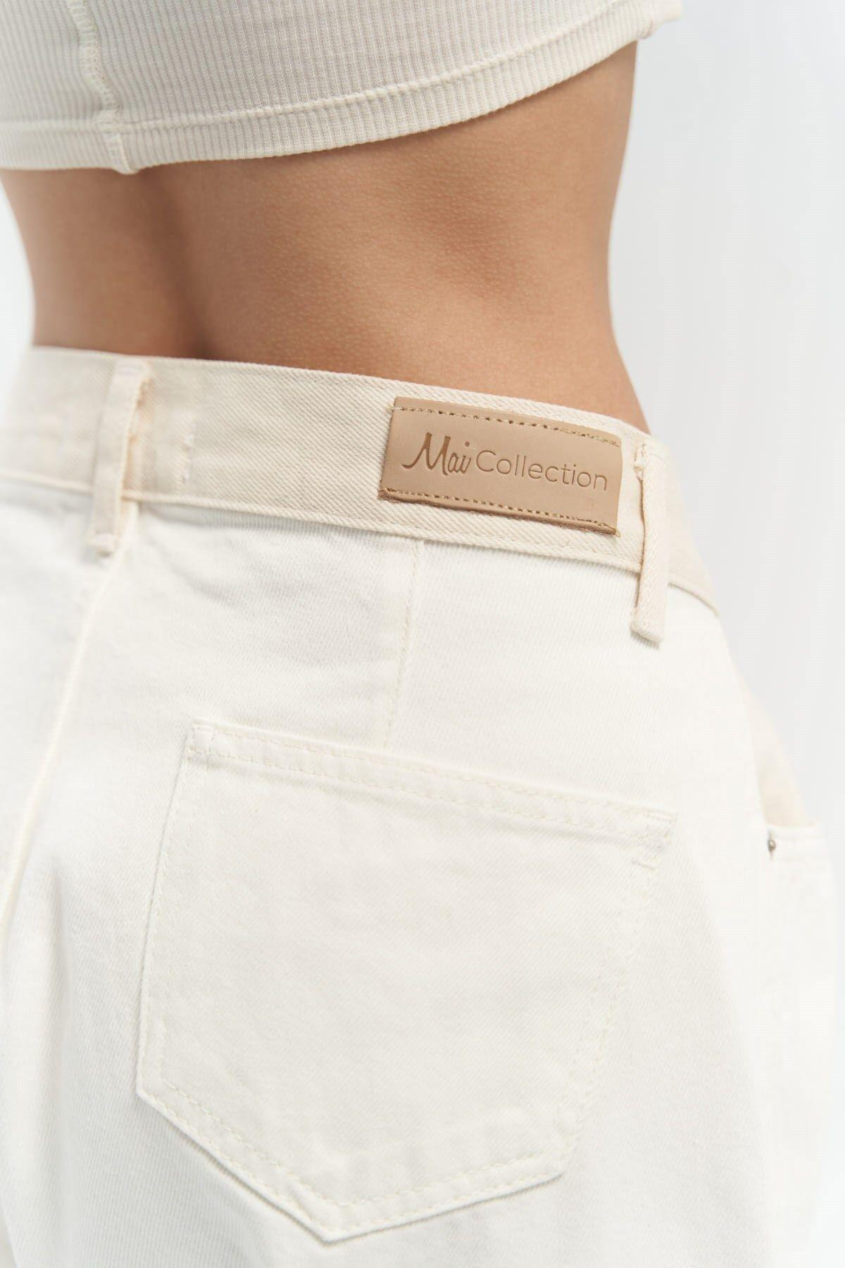 Unique Ekru / Bej Jean Pantolon