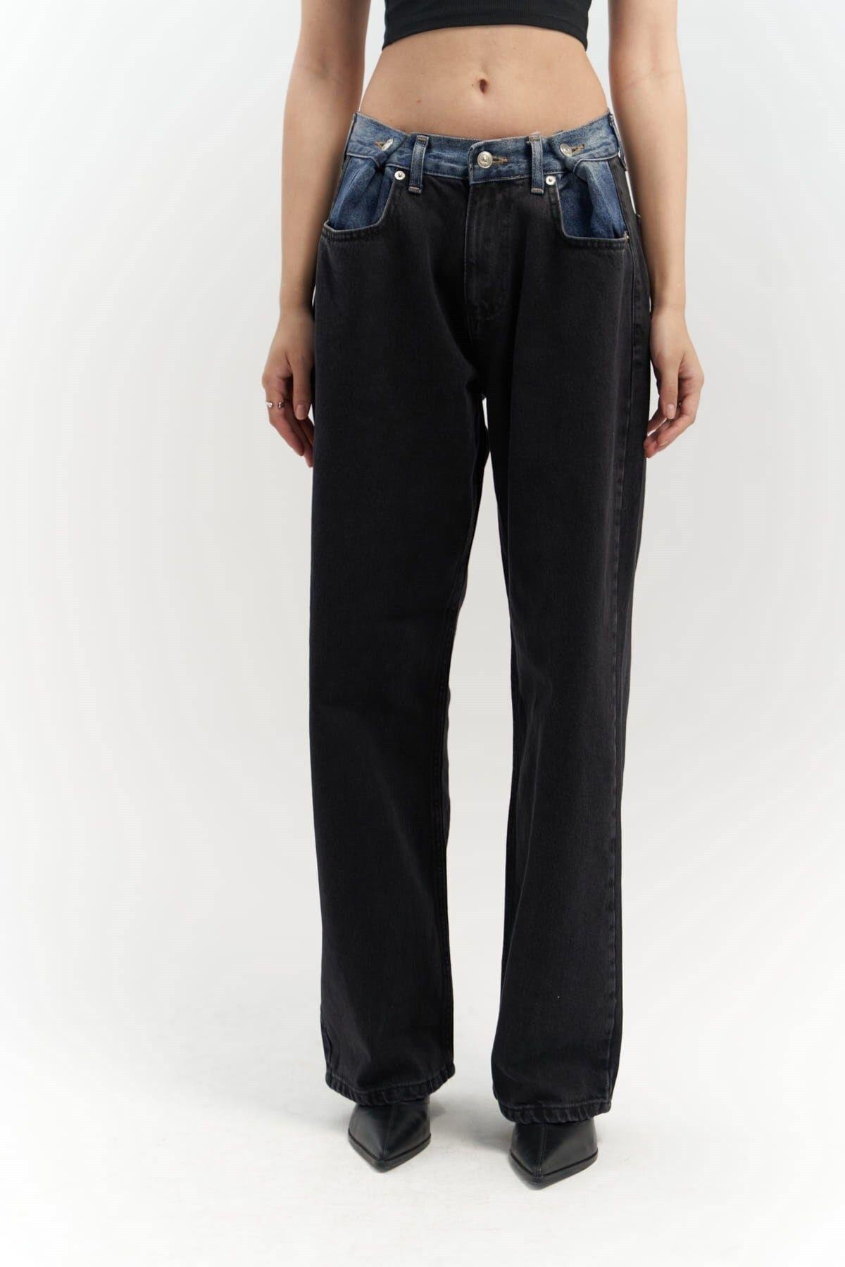 Unique Black / Blue Denim Pants