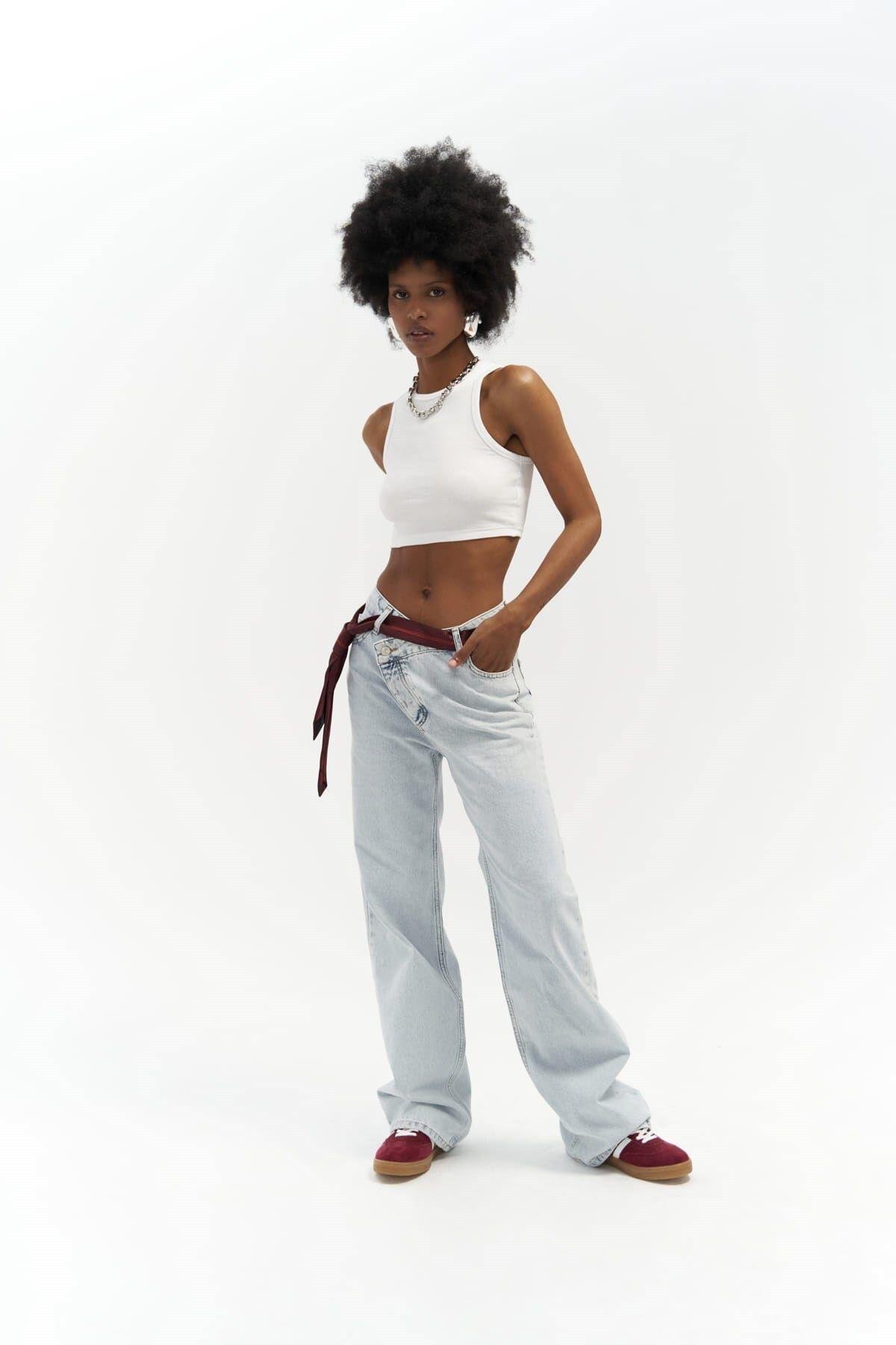 Verna Cross Mavi Kot Pantolon