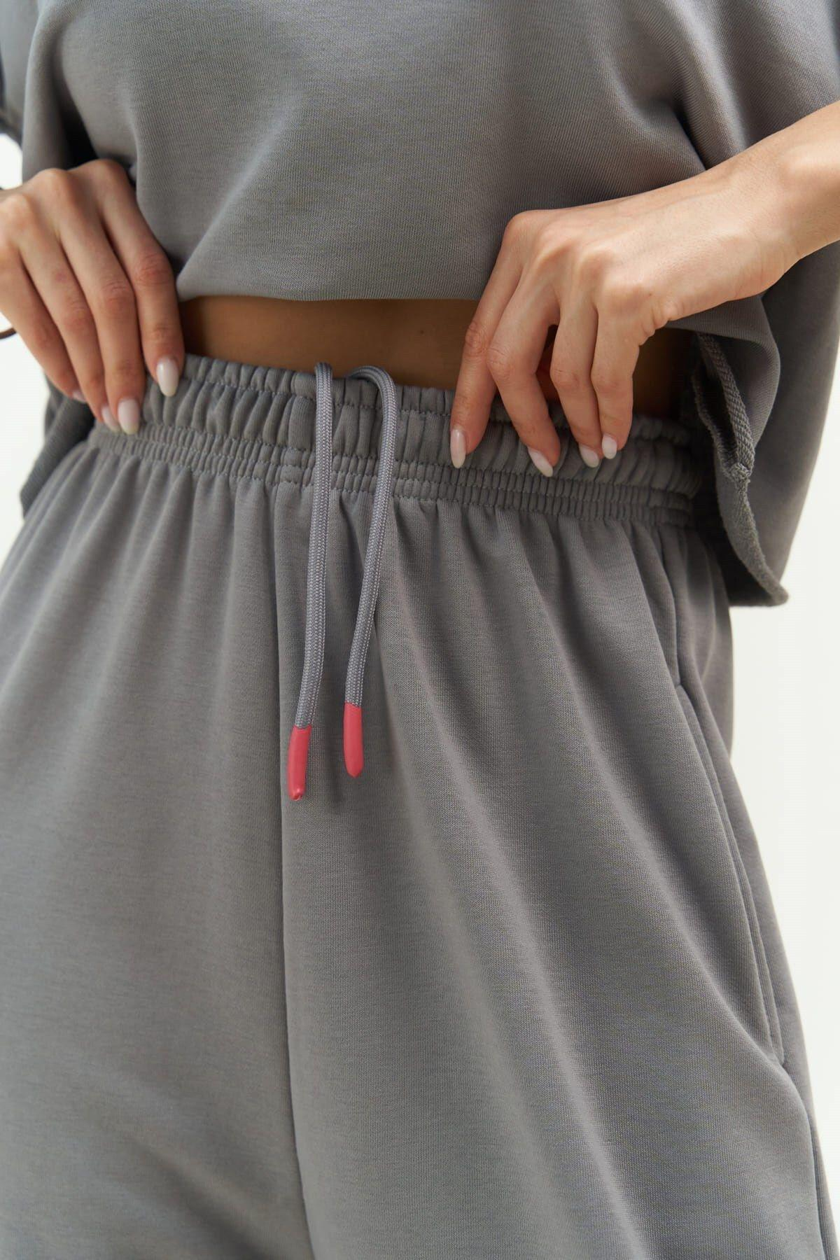 Vero Gray Cropped Tracksuit