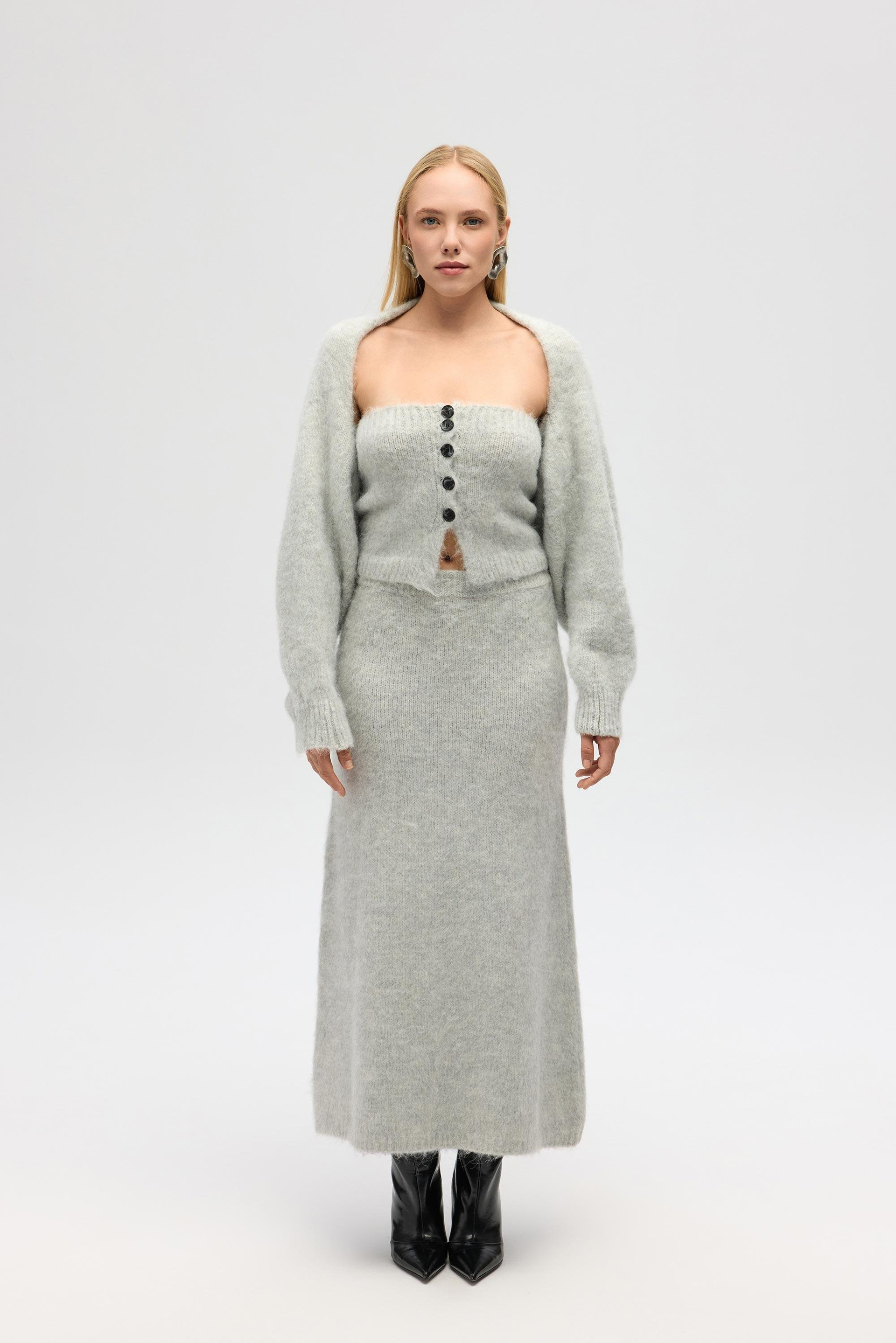 Vintera Gri Üçlü Triko Takım