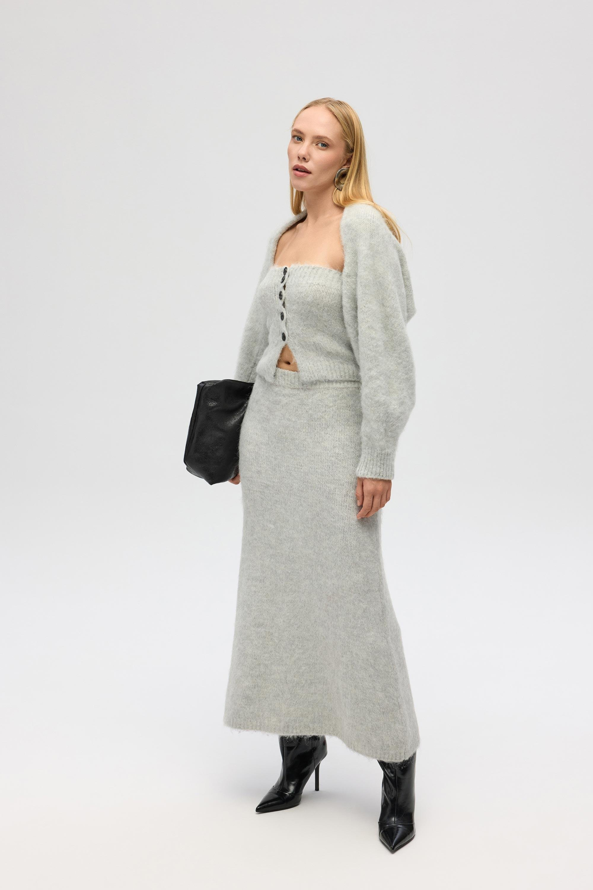 Vintera Gri Üçlü Triko Takım