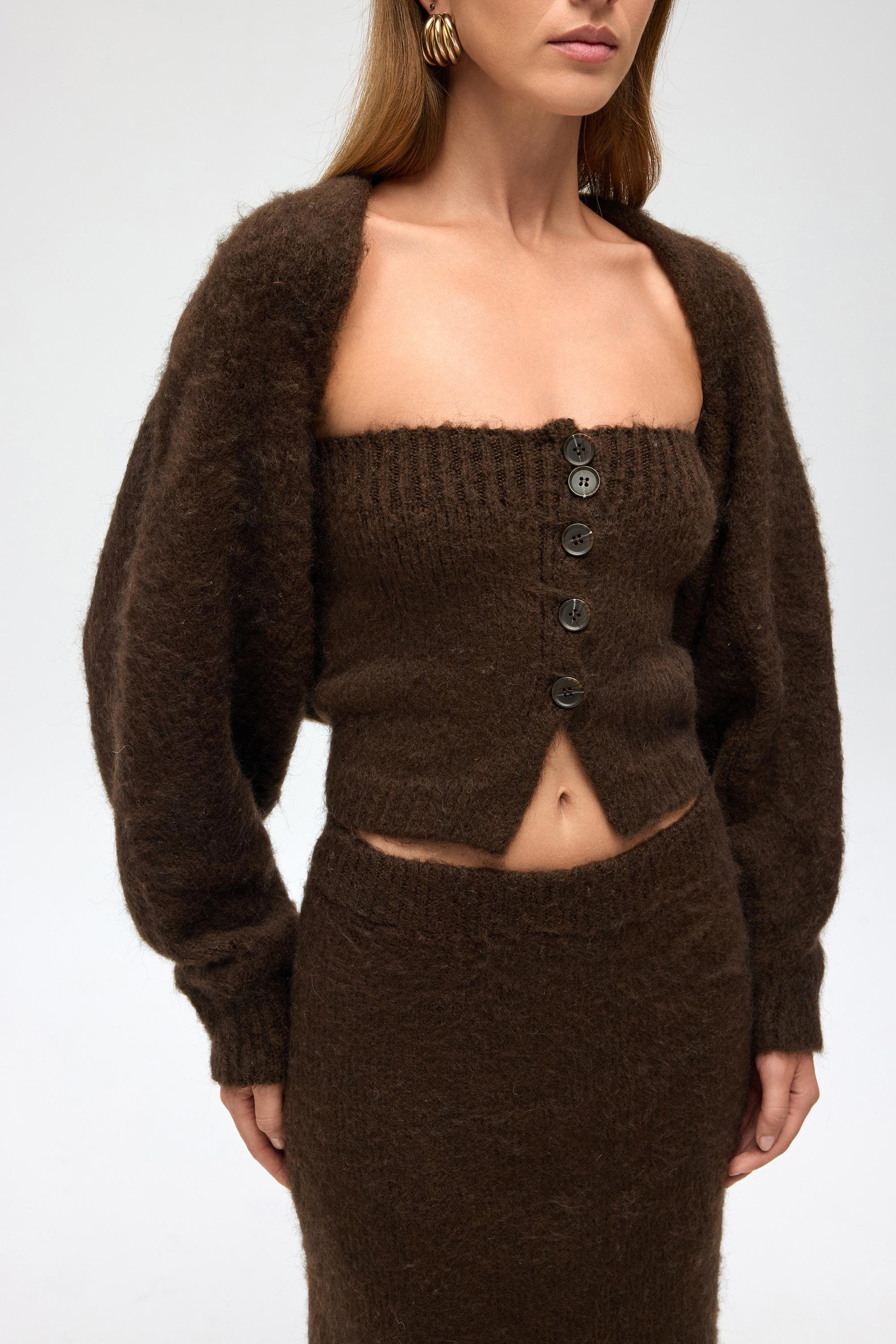 Vintera Kahve Üçlü Triko Takım