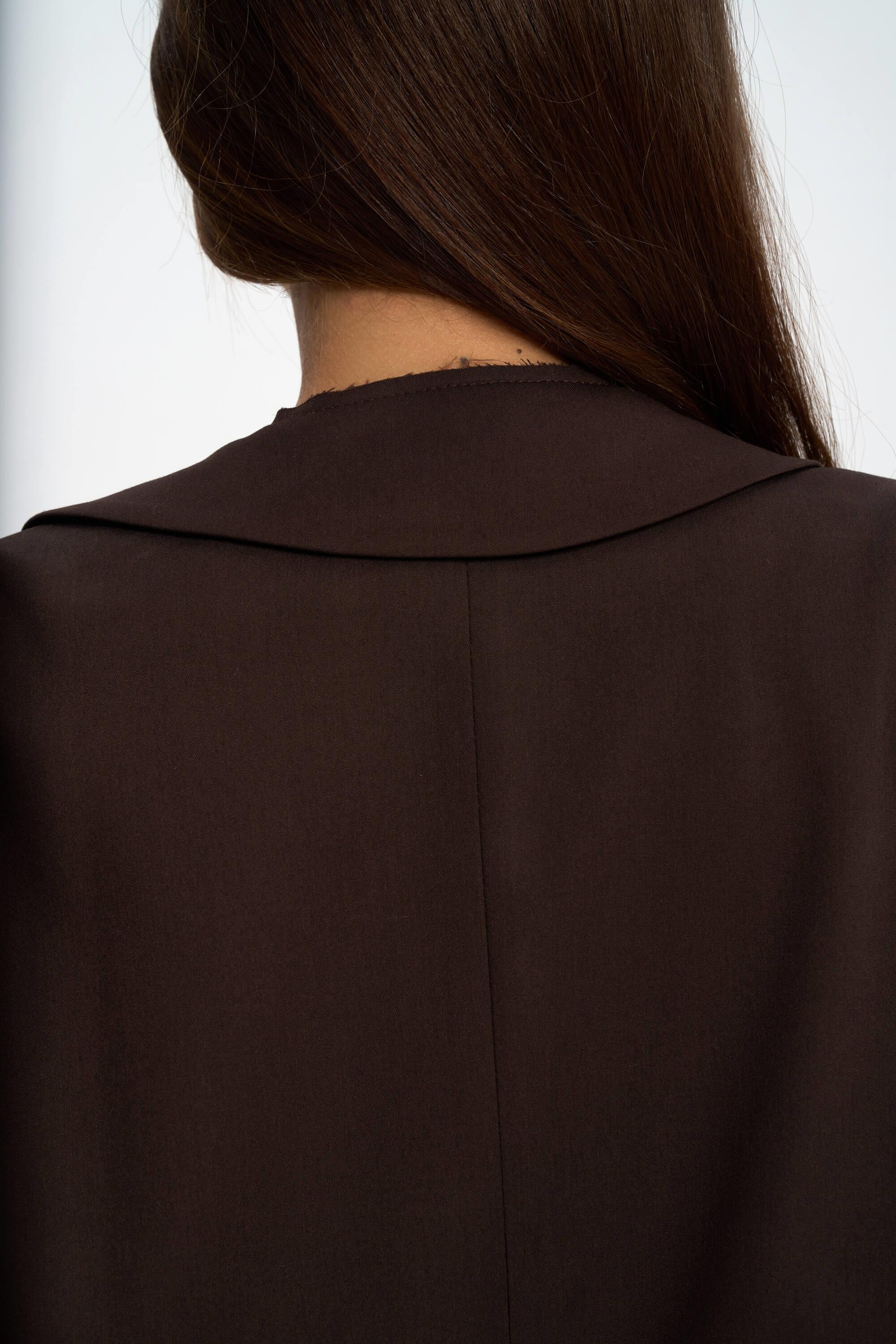 Volda Collar Detailed Brown Blazer