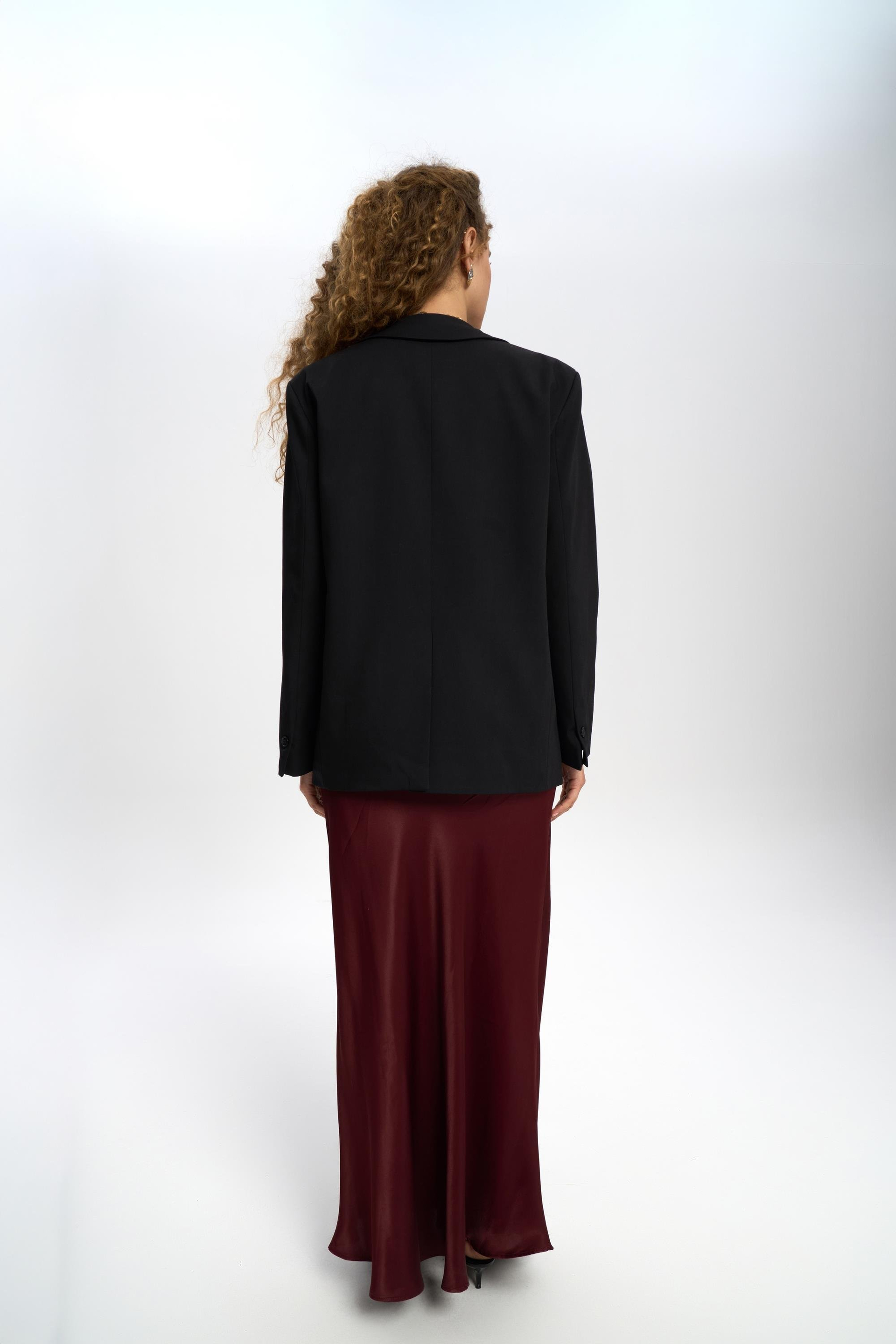 Volda Collar Detailed Black Blazer