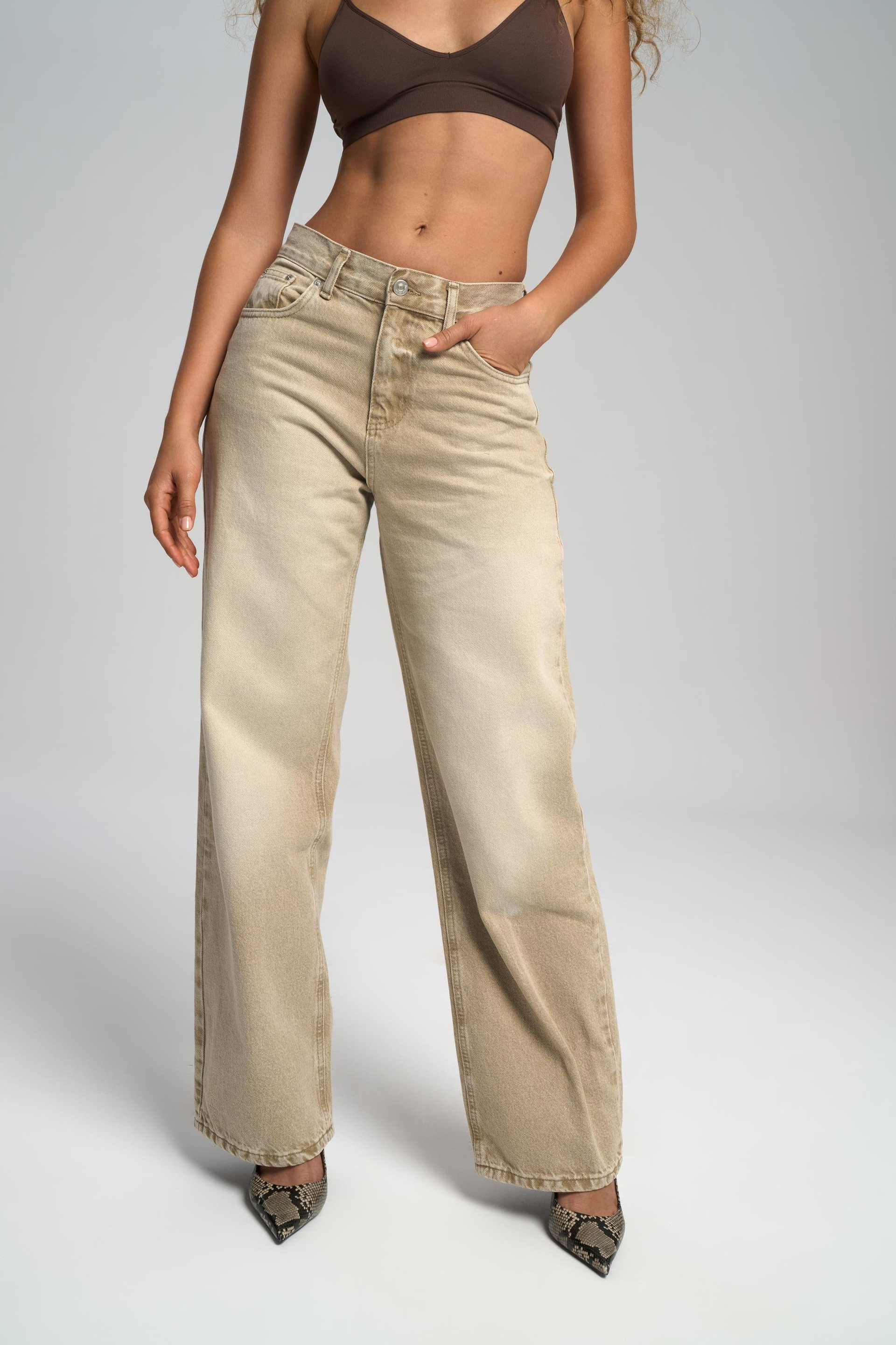 Volme Washed Gray Jean Pants